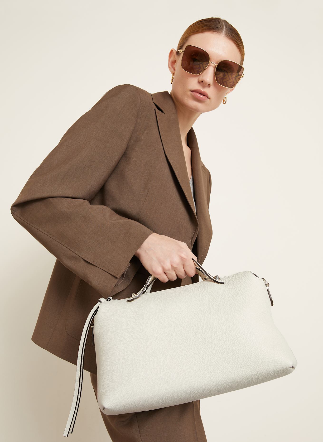 FENDI Handtasche BY THE WAY SELLERIA LARGE: ECRU