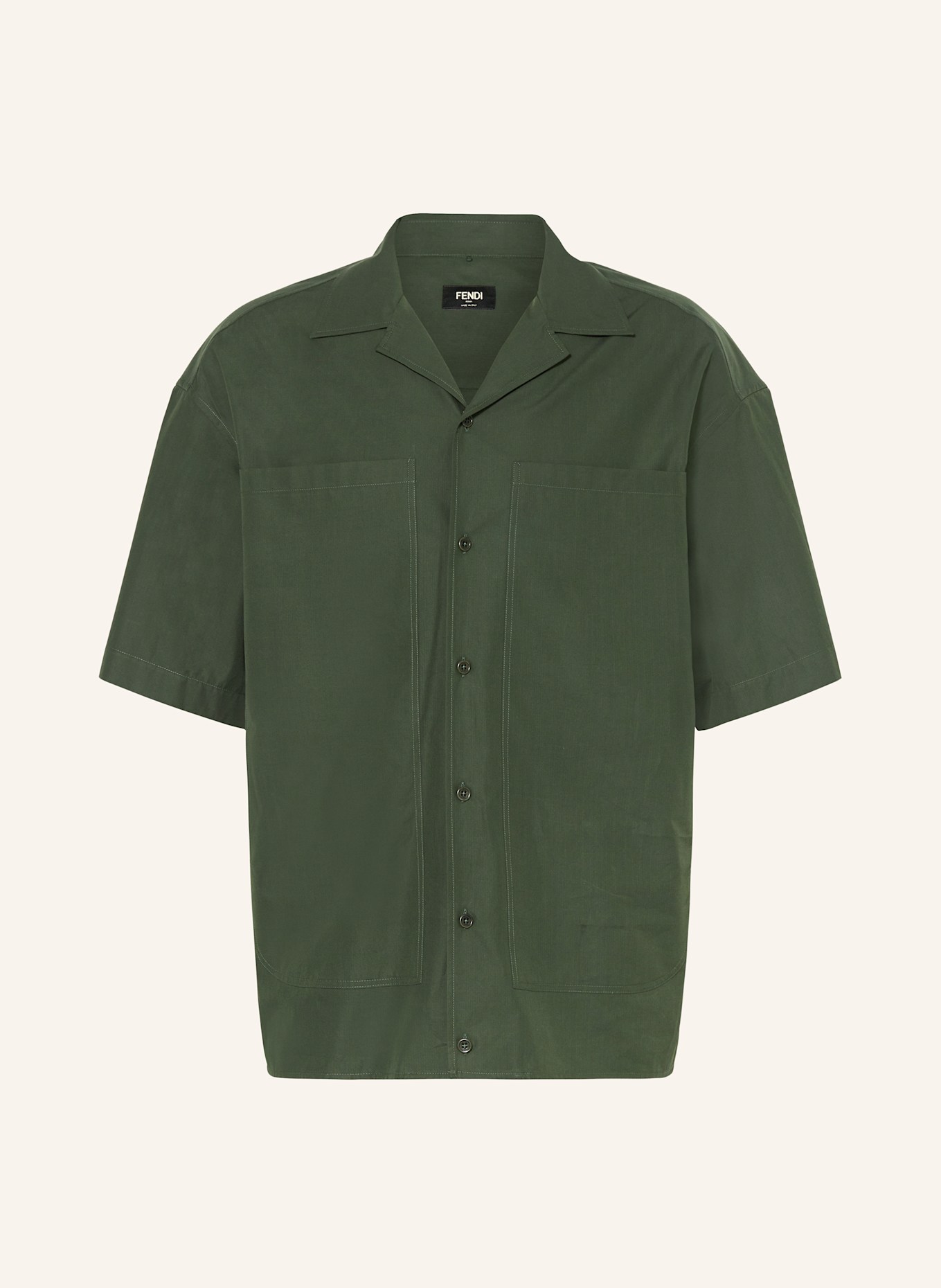 FENDI Resorthemd Comfort Fit: DUNKELGRÜN