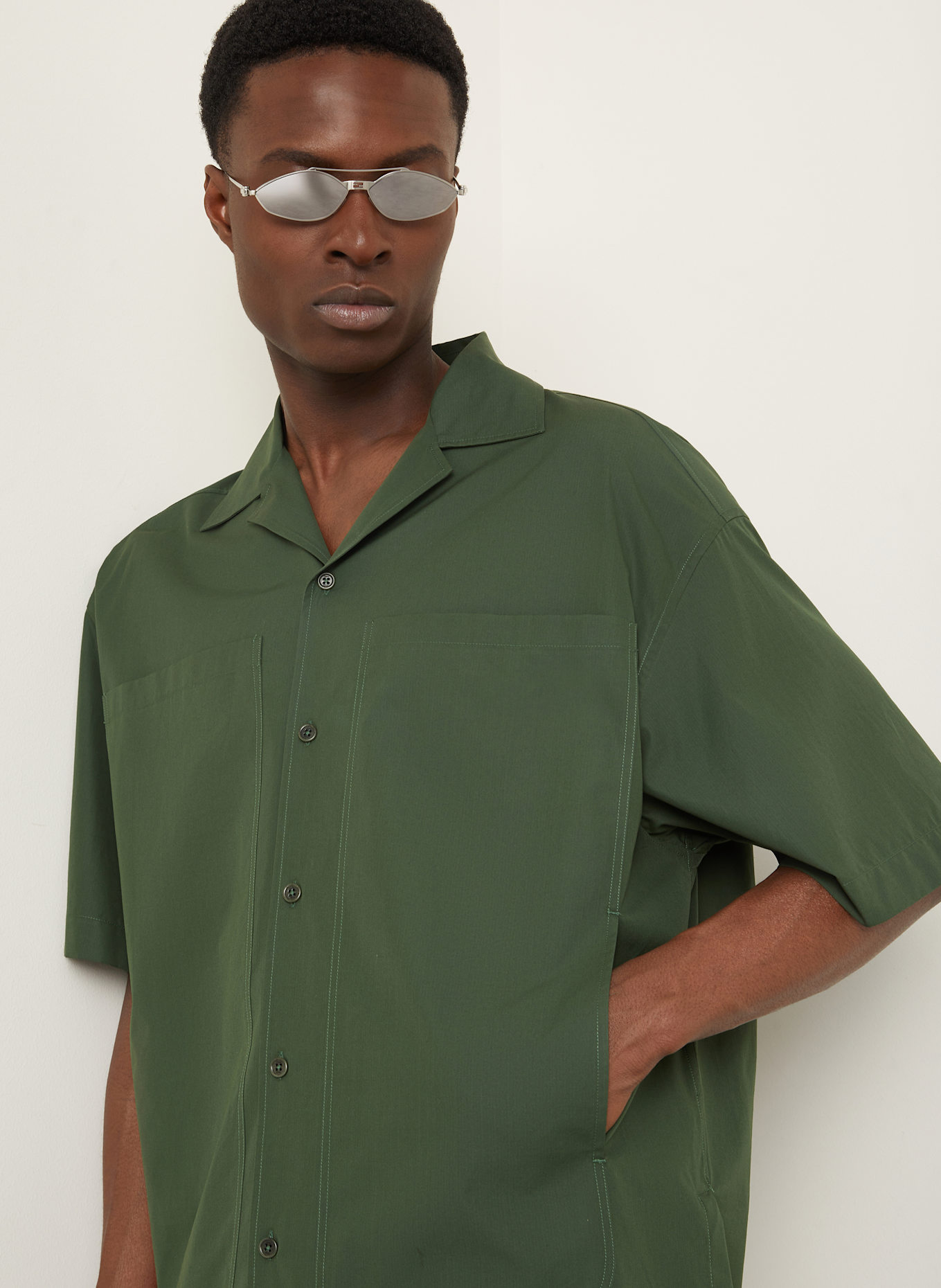 FENDI Resorthemd Comfort Fit: DUNKELGRÜN