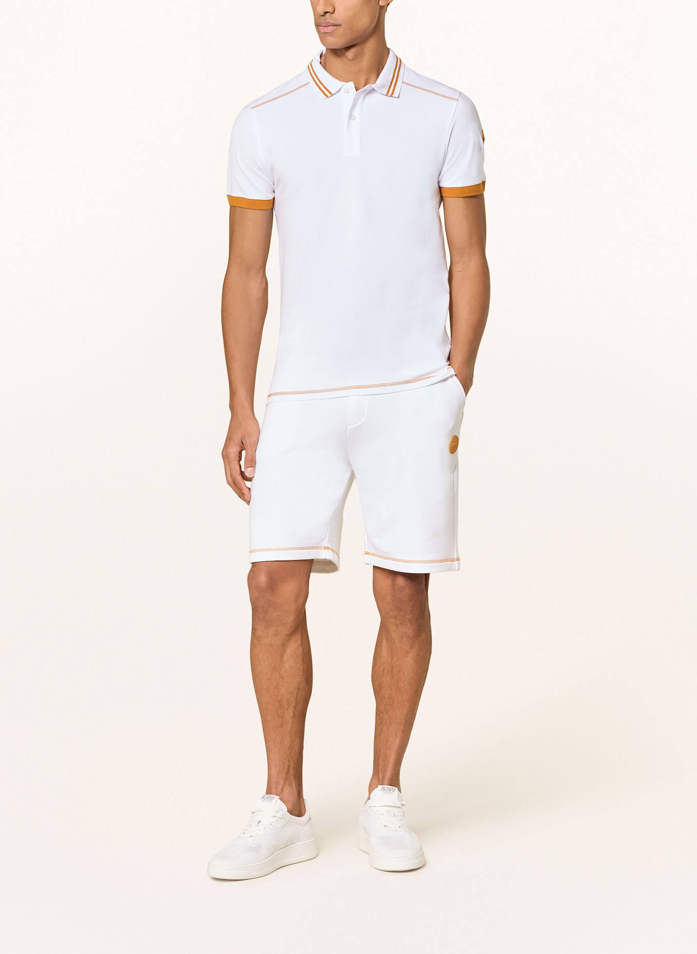 COLMAR Piqué poloshirt Regular Fit: WIT