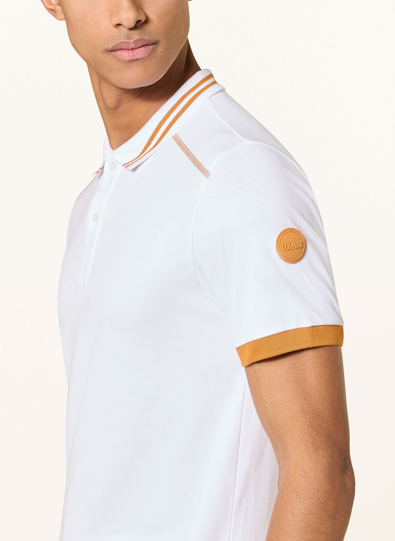 COLMAR Piqué poloshirt Regular Fit: WIT
