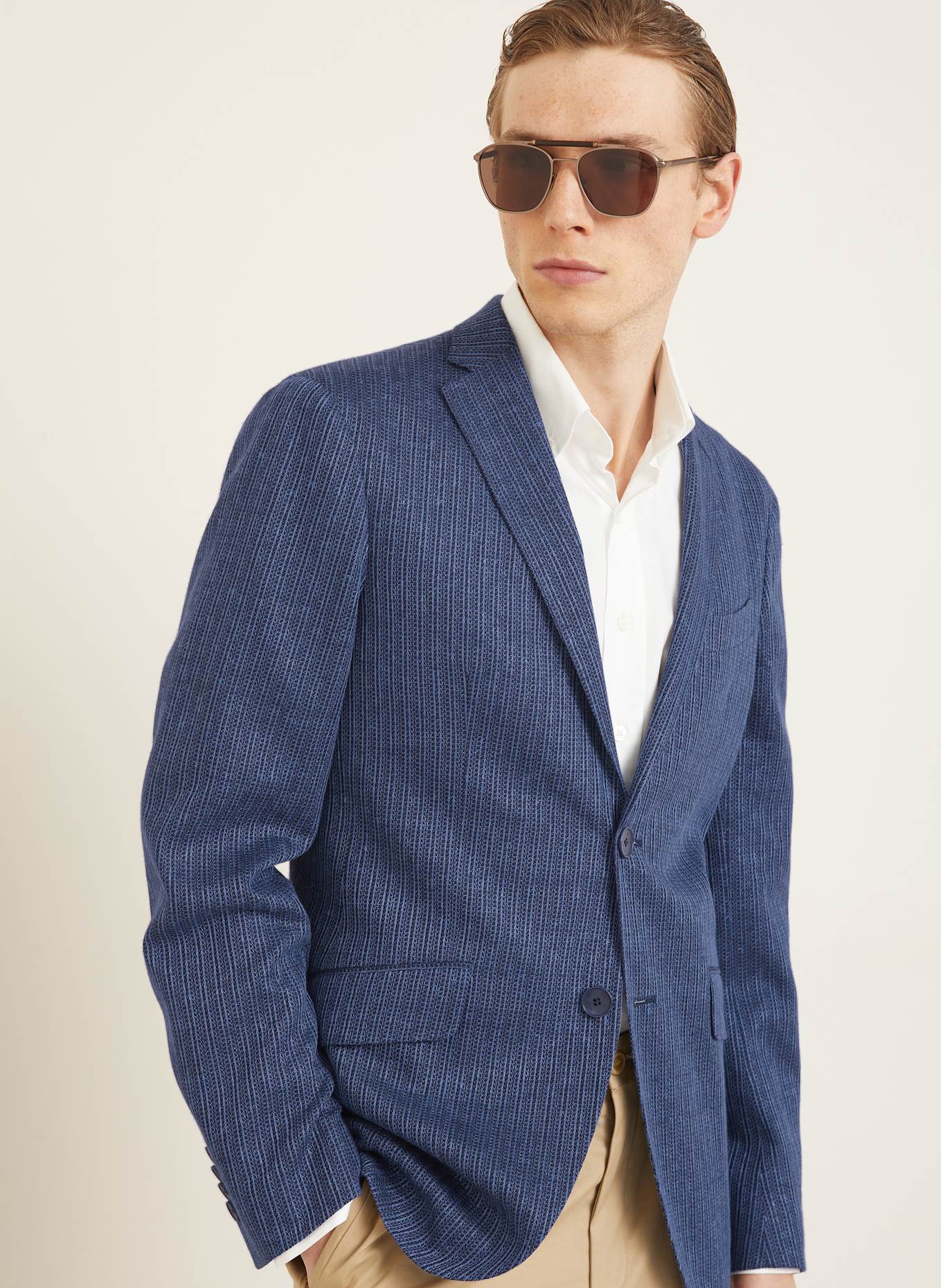 ETRO Sakko Regular Fit mit Leinen: B0655 PALE BLUE