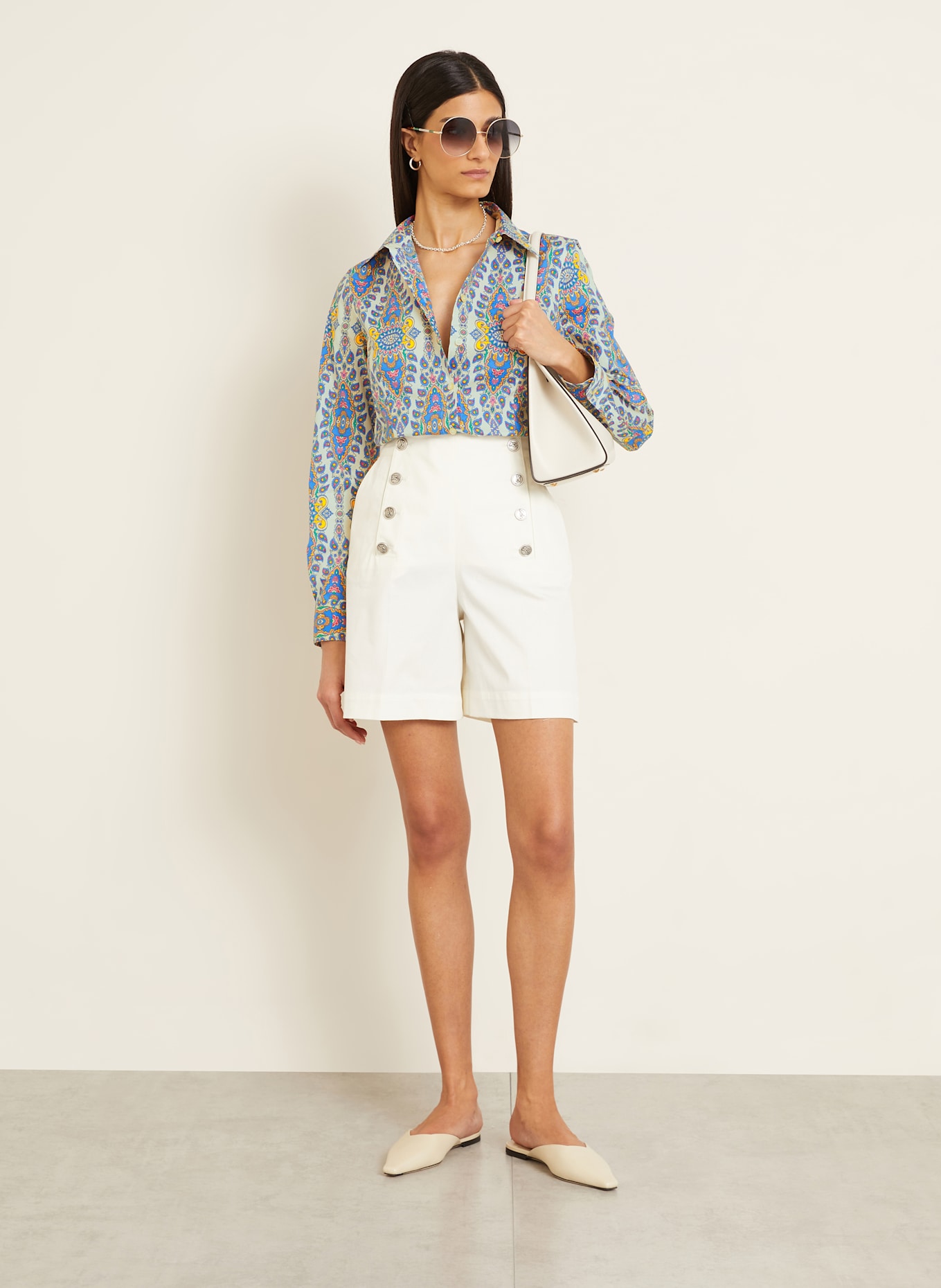 ETRO Koszula: NIEBIESKI / CIEMNOŻÓŁTY / MOCNORÓŻOWY