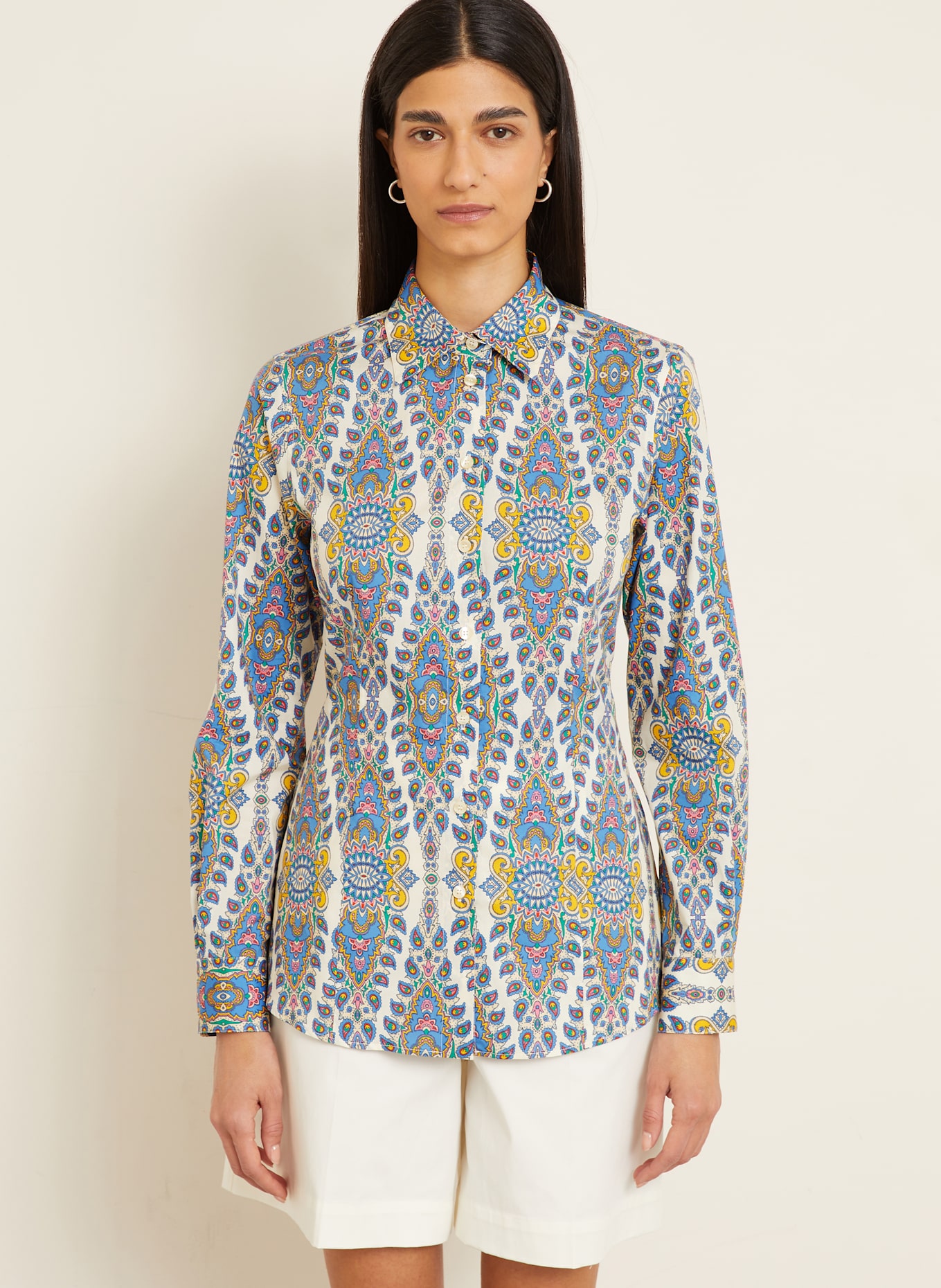 ETRO Koszula: NIEBIESKI / CIEMNOŻÓŁTY / MOCNORÓŻOWY