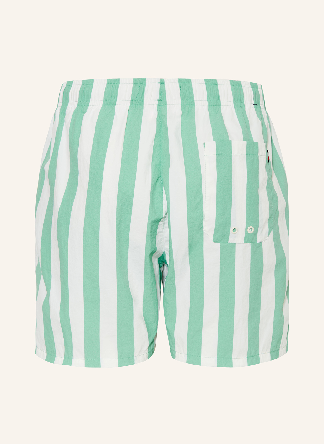 TOMMY HILFIGER Badeshorts: HELLGRÜN / WEISS