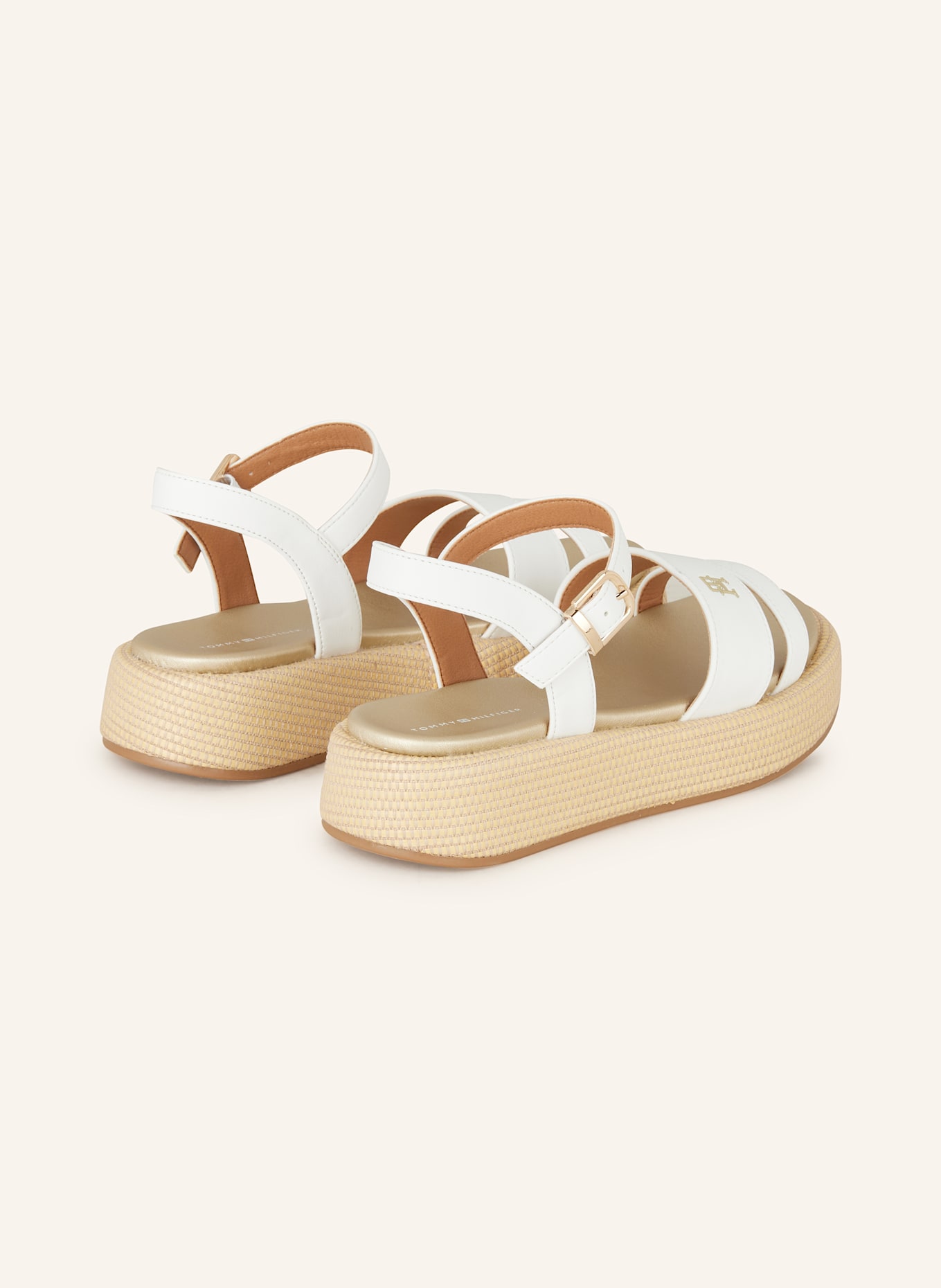 TOMMY HILFIGER Plateau-Sandalen: WEISS
