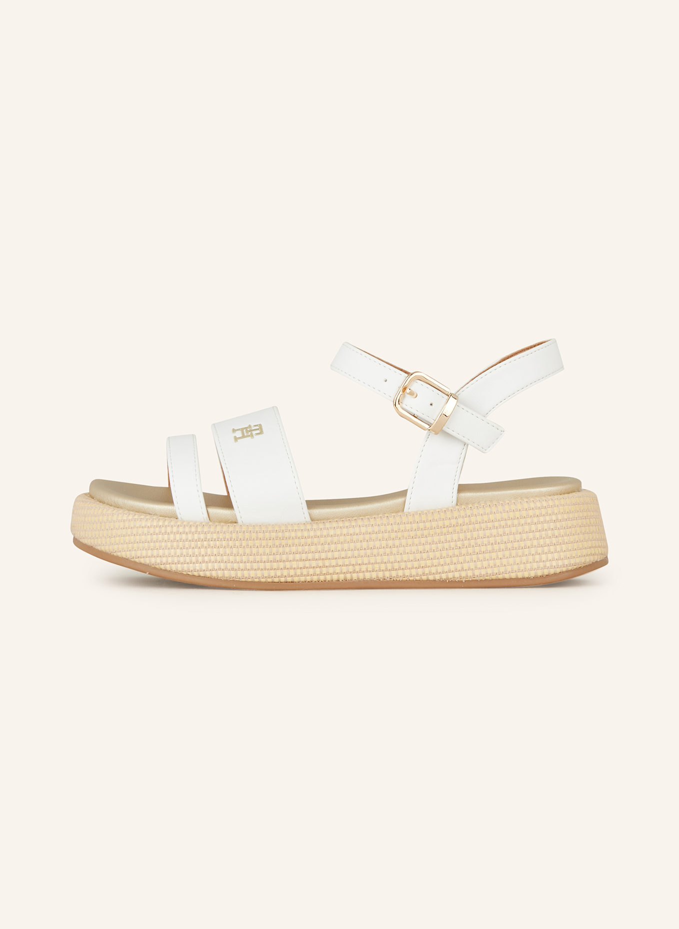 TOMMY HILFIGER Plateau-Sandalen: WEISS