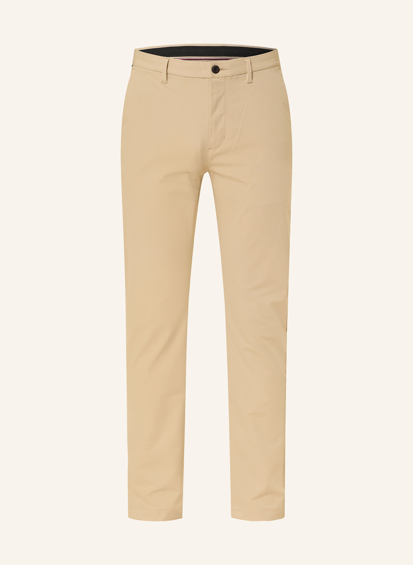 TOMMY HILFIGER Chino DENTON Straight Fit: SVĚTLE HNĚDÁ