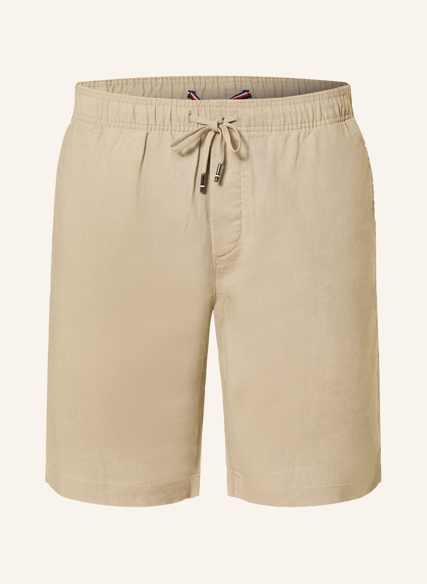 TOMMY HILFIGER Leinenshorts HARLEM Relaxed Tapered Fit: BEIGE
