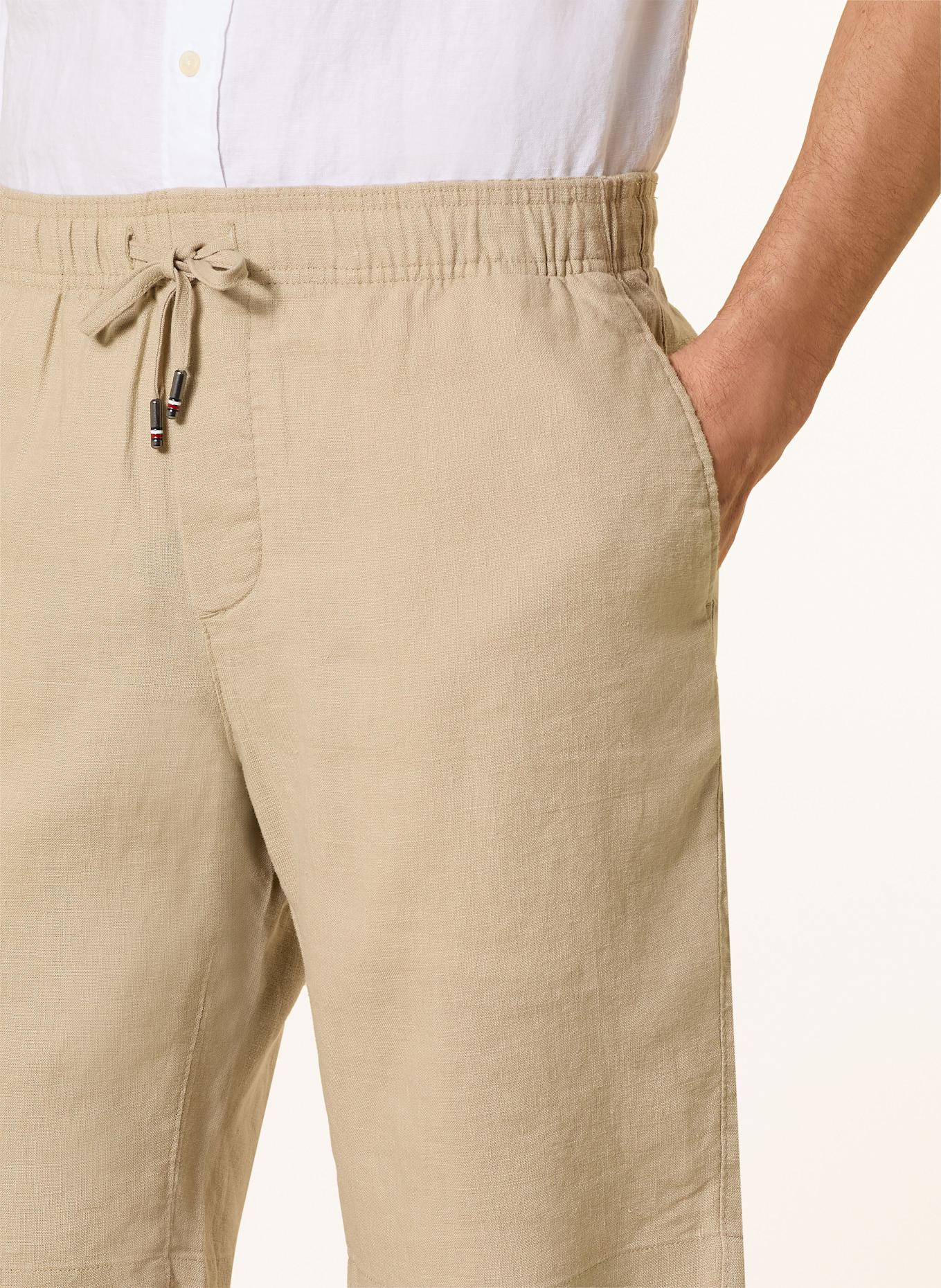 TOMMY HILFIGER Leinenshorts HARLEM Relaxed Tapered Fit: BEIGE