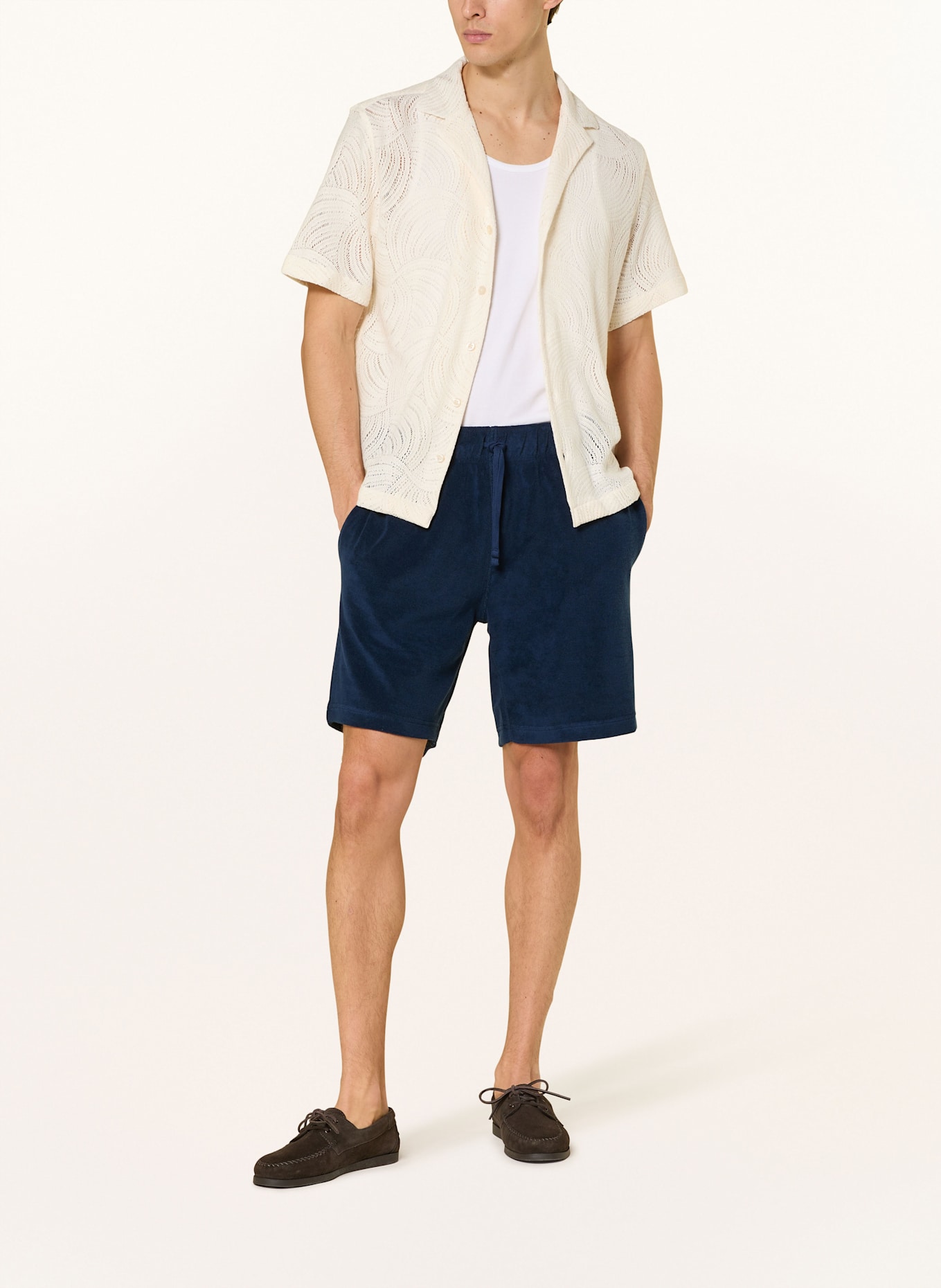 TOMMY HILFIGER Frotteeshorts: DUNKELBLAU