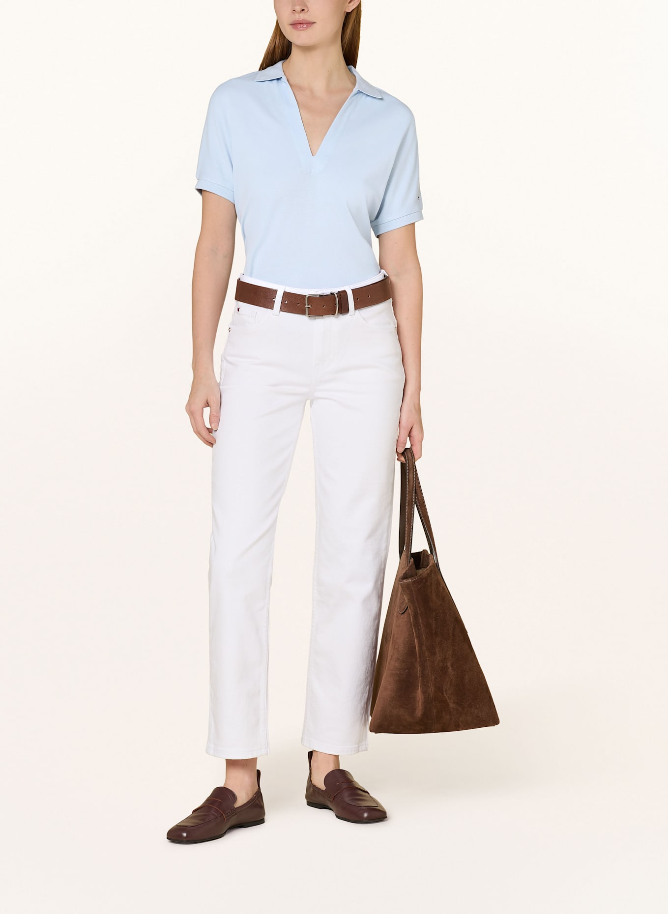 TOMMY HILFIGER Koszulka polo z piki: JASNONIEBIESKI