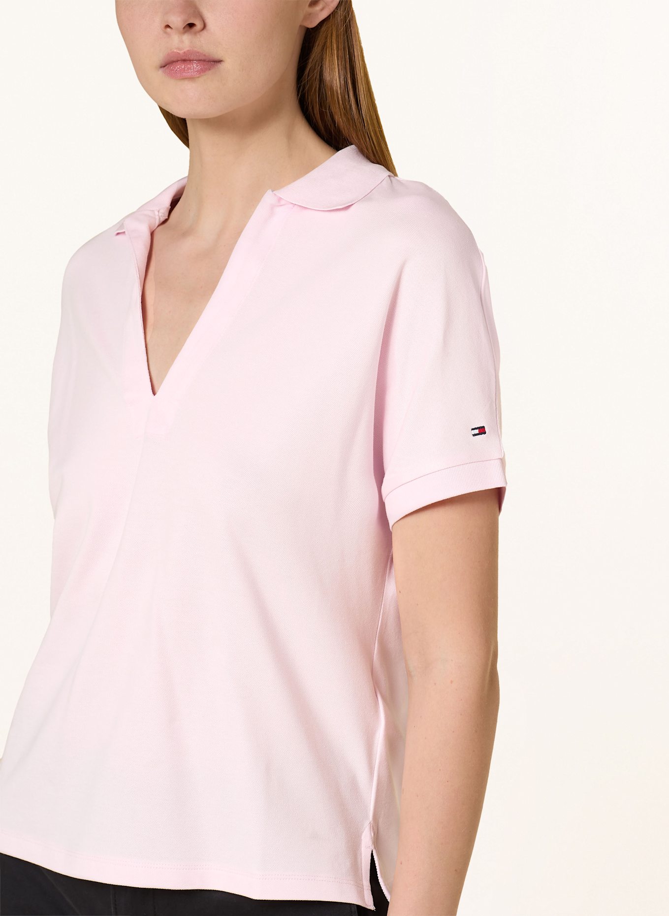 TOMMY HILFIGER Piqué polo shirt: PINK