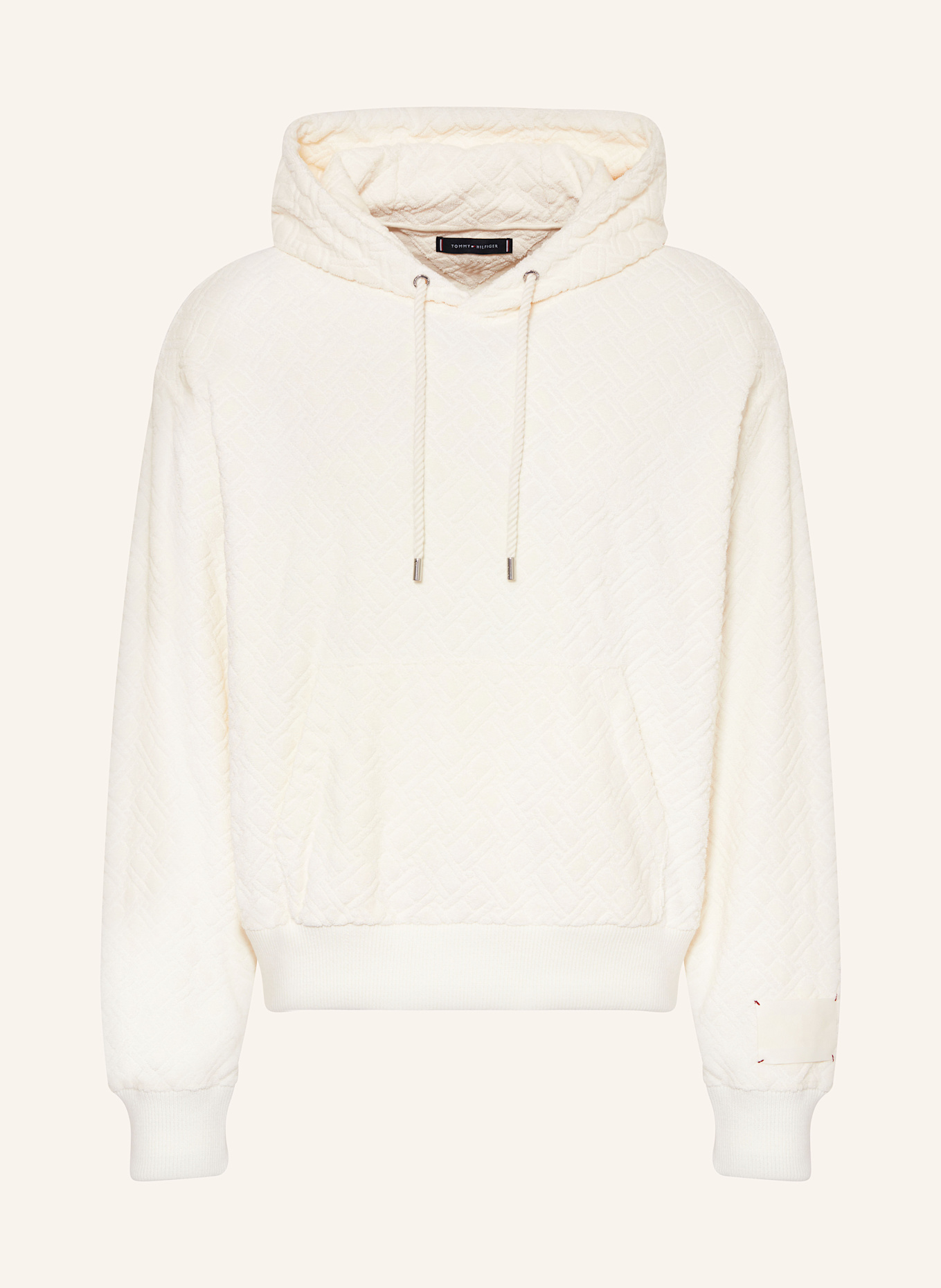 TOMMY HILFIGER Jacquard hoodie: CREAM