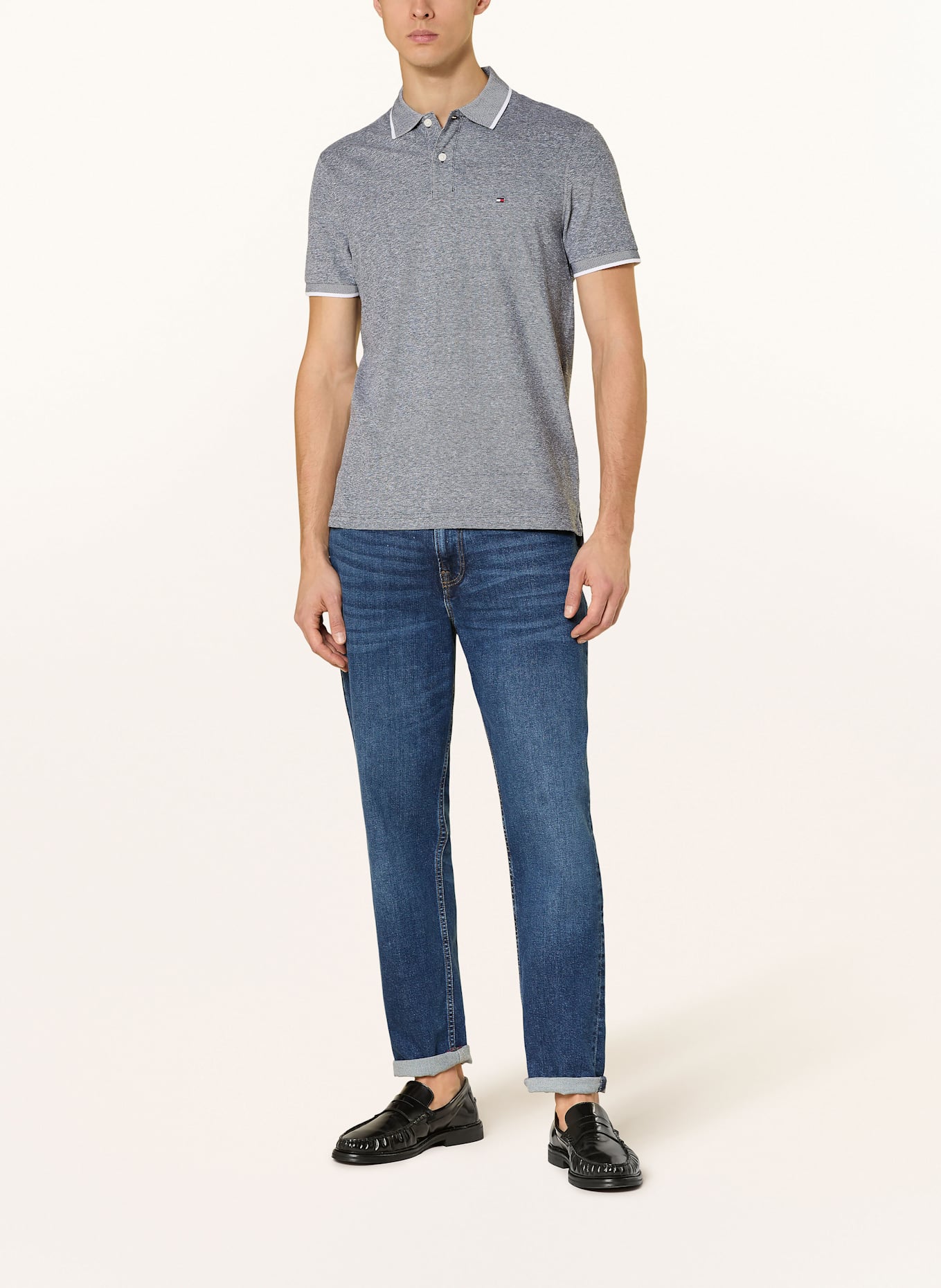 TOMMY HILFIGER Piqué-Poloshirt: BLAU