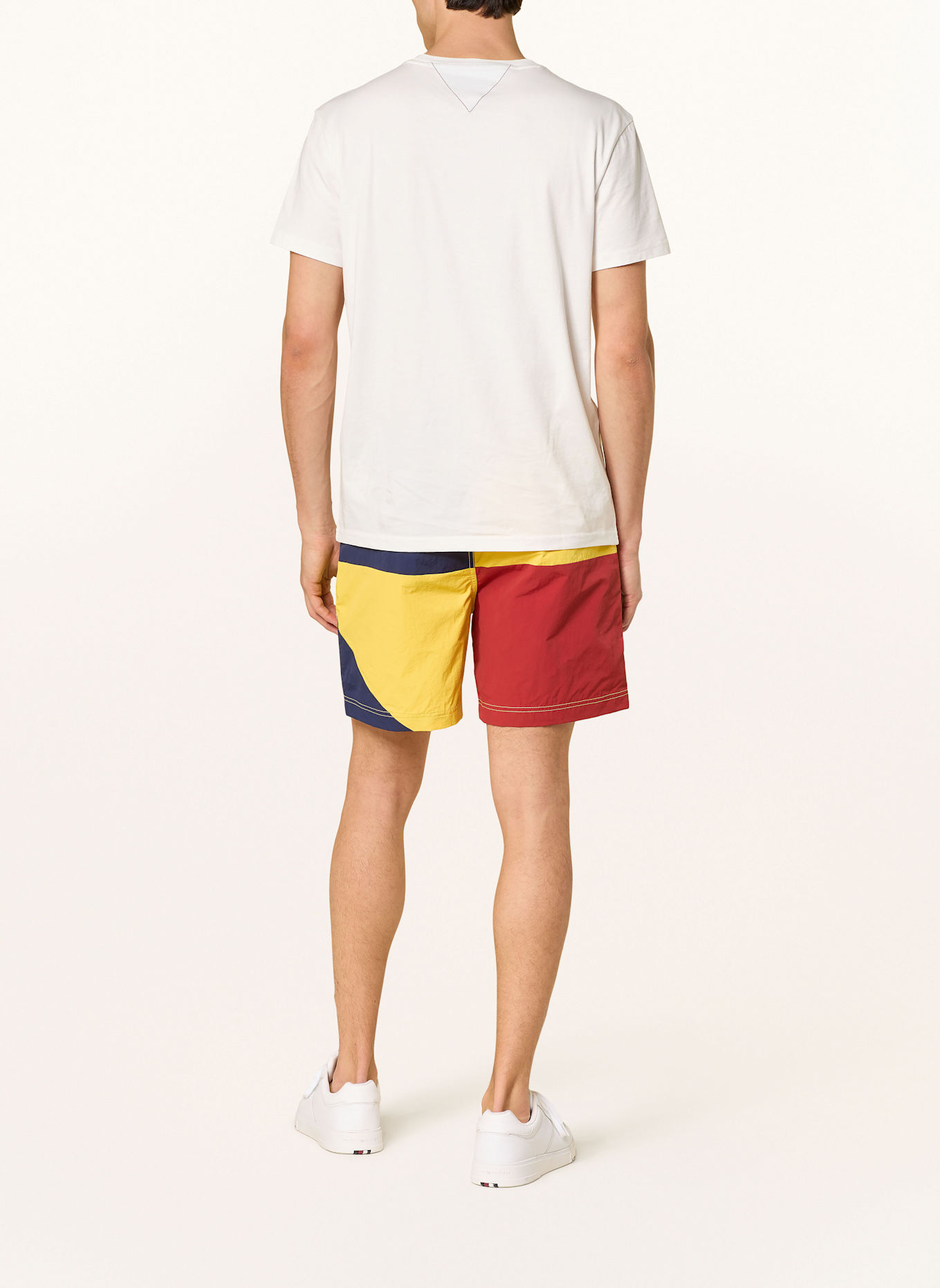 TOMMY HILFIGER Shorts: DUNKELBLAU/ GELB/ DUNKELROT