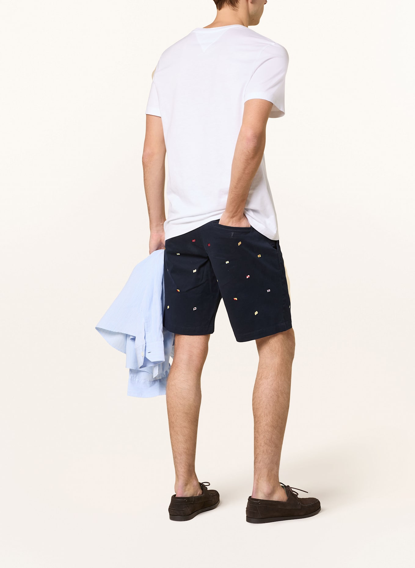 TOMMY HILFIGER Chinoshorts BROOKLYN Slim Fit: DUNKELBLAU/ HELLBLAU/ ROT