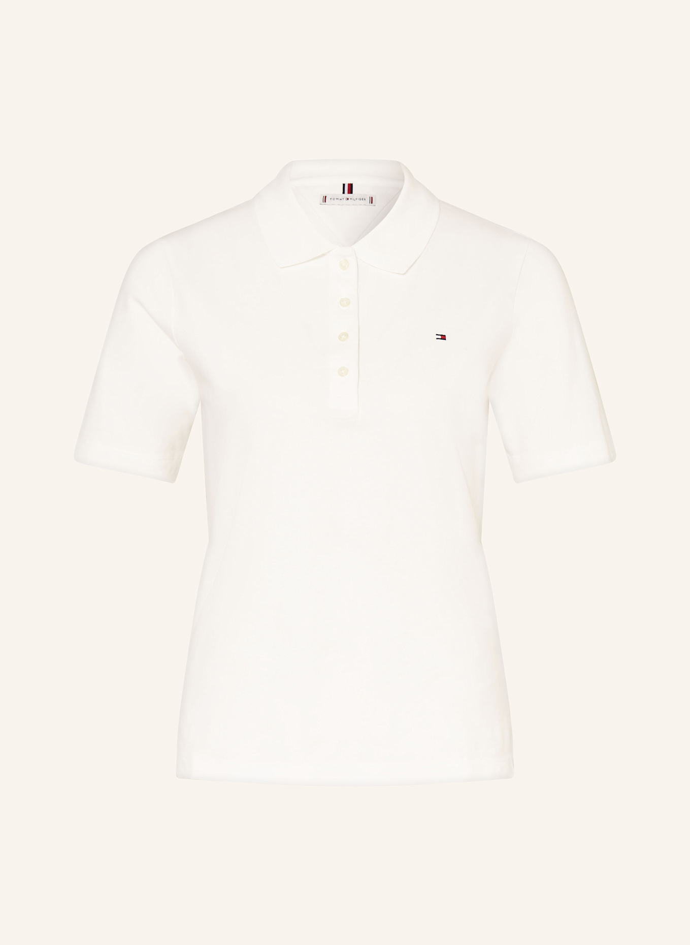 TOMMY HILFIGER Piqué-Poloshirt: ECRU