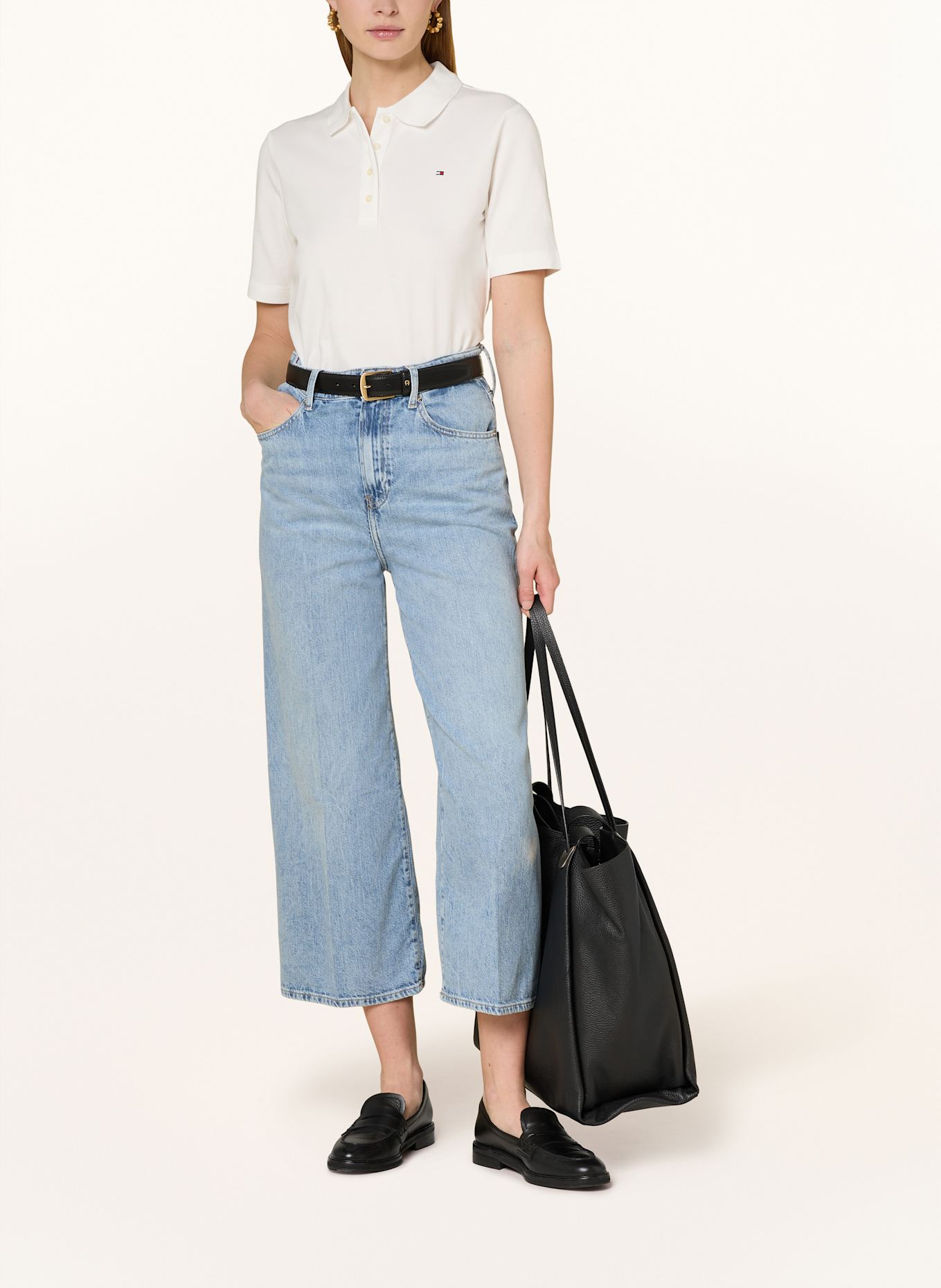 TOMMY HILFIGER Piqué-Poloshirt: ECRU