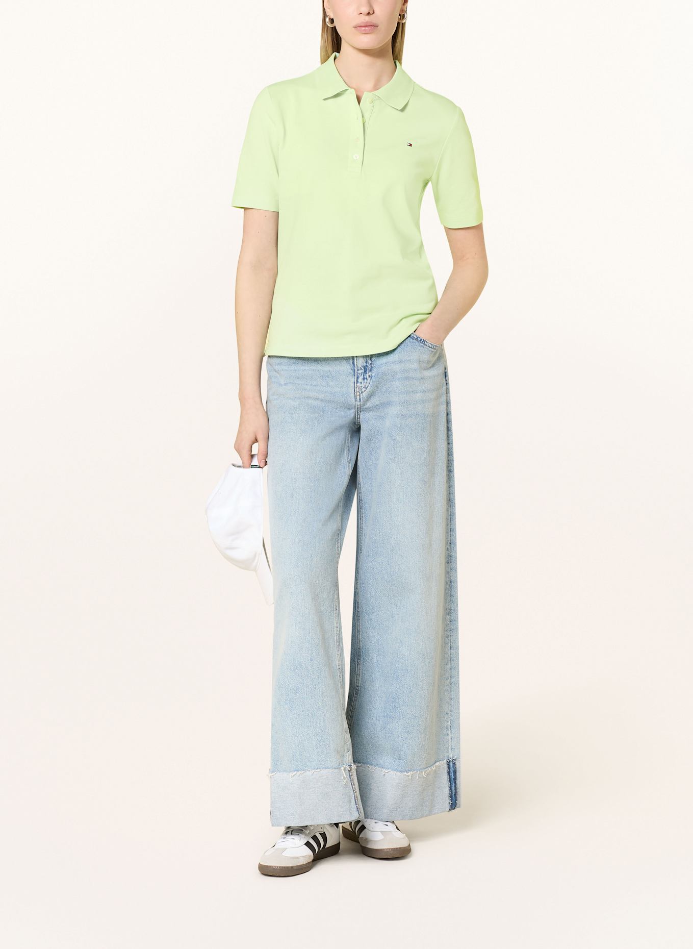 TOMMY HILFIGER Piqué-Poloshirt: HELLGRÜN