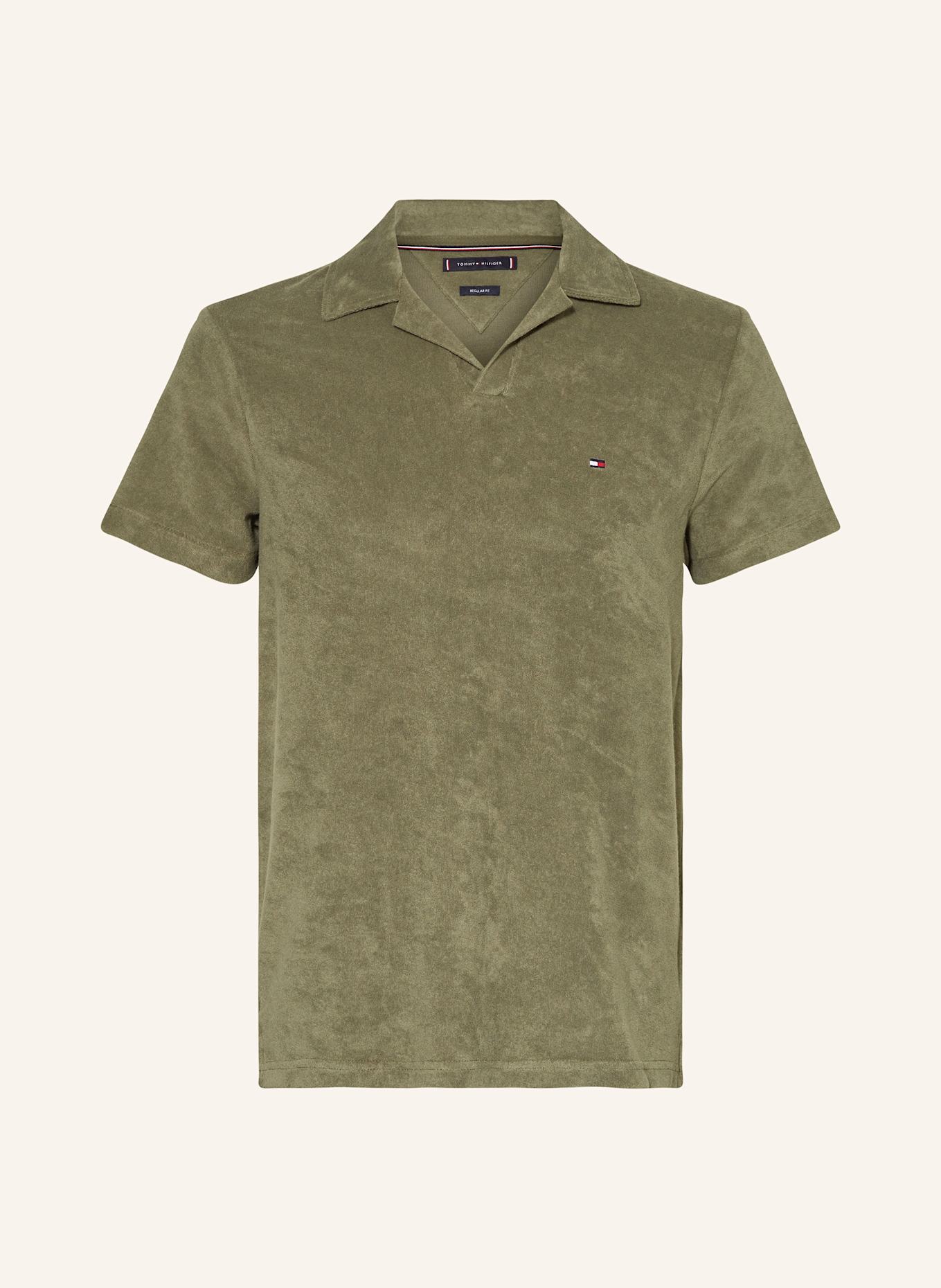 TOMMY HILFIGER Frottee-Poloshirt: OLIV