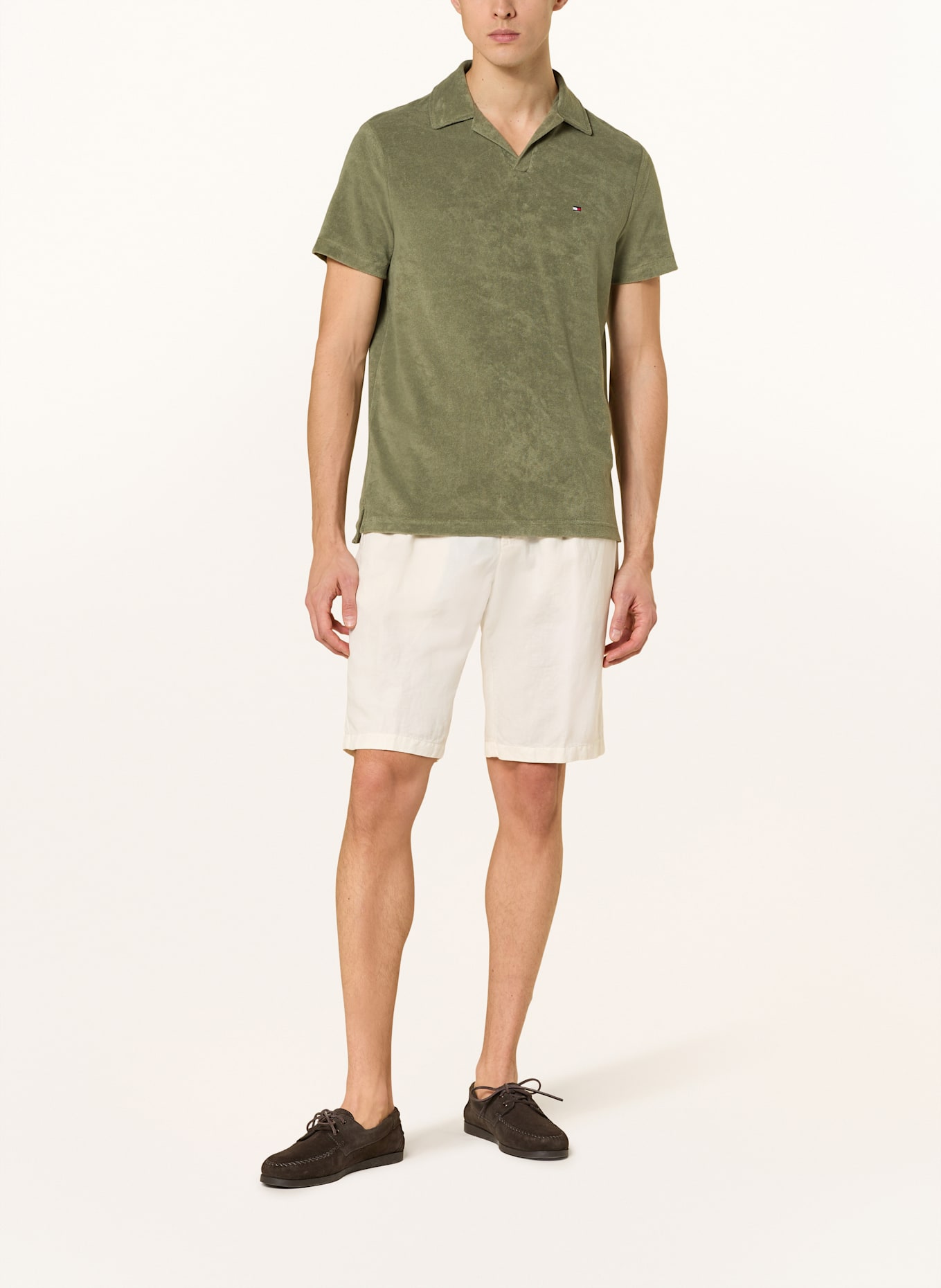 TOMMY HILFIGER Frottee-Poloshirt: OLIV