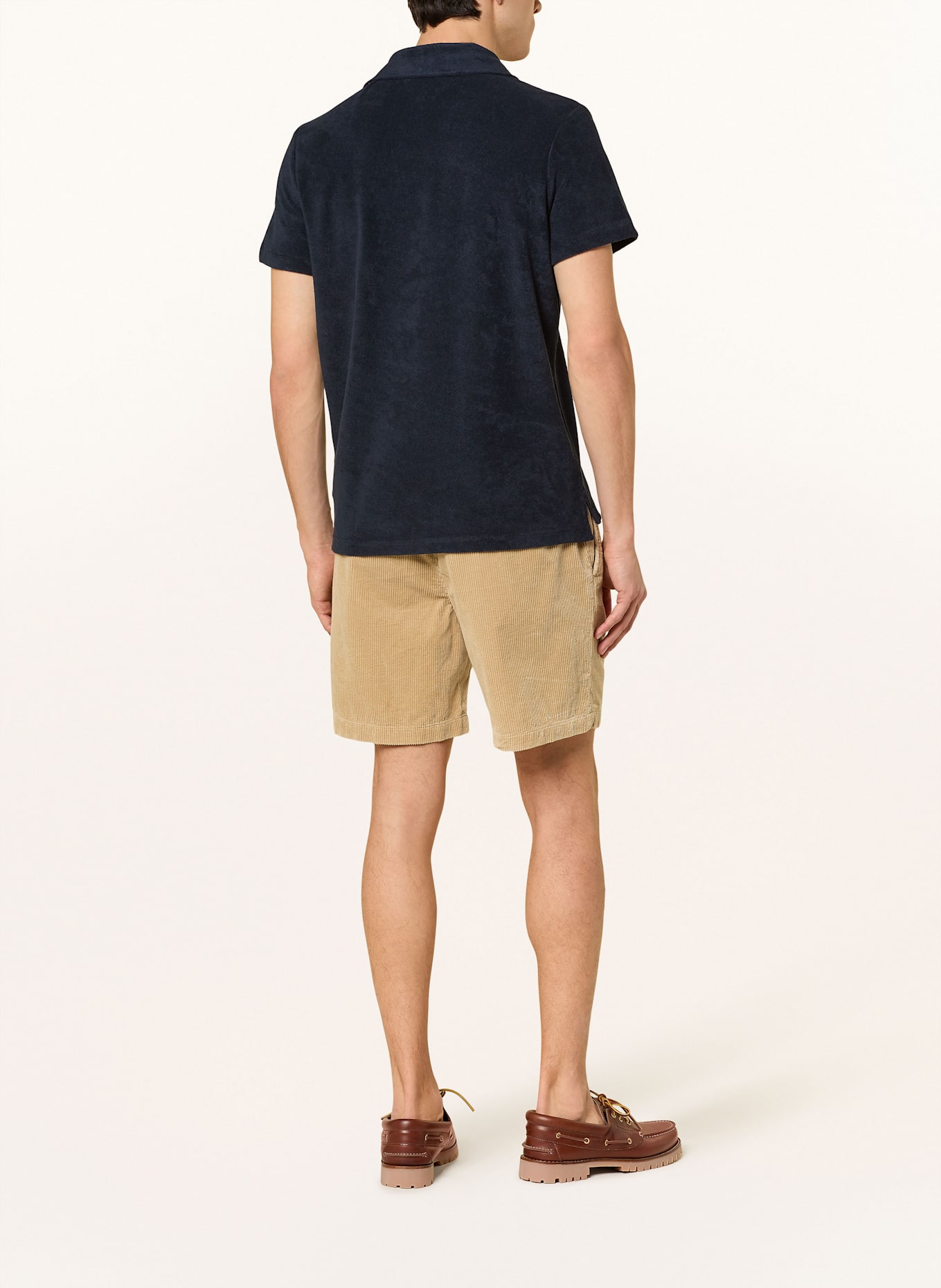 TOMMY HILFIGER Frottee-Poloshirt: DUNKELBLAU