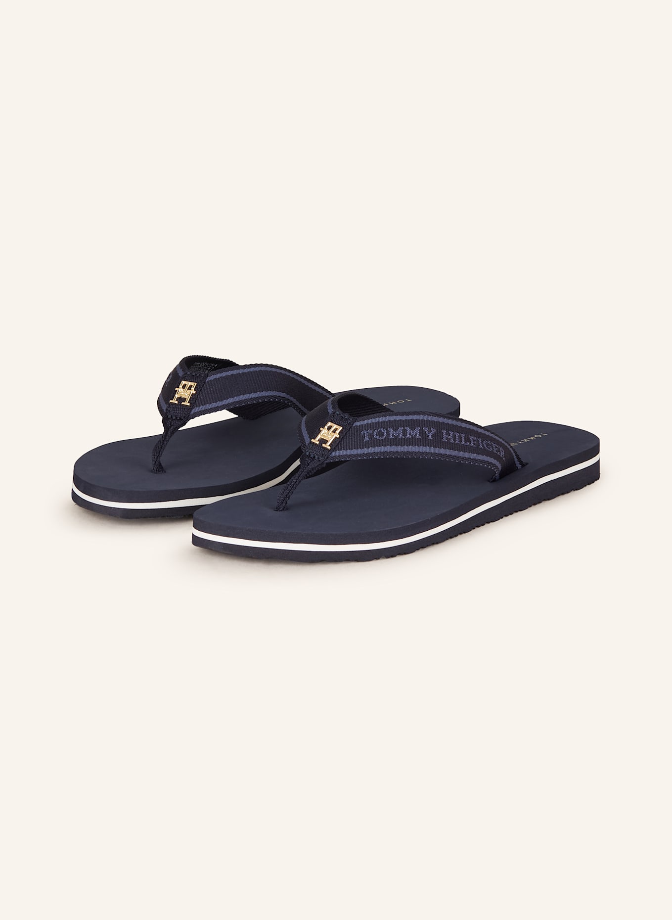 TOMMY HILFIGER Flip flops: DARK BLUE