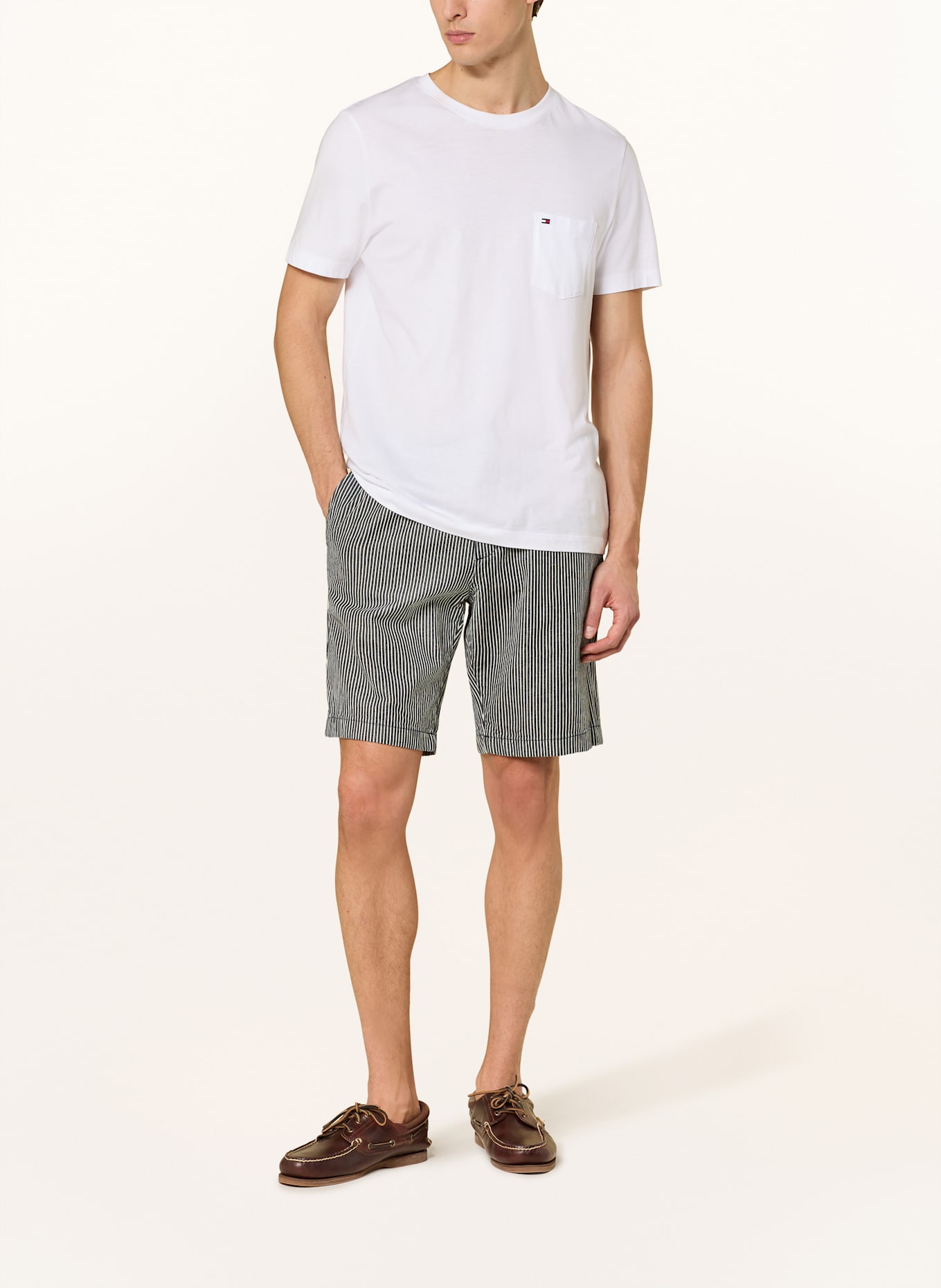 TOMMY HILFIGER Shorts HARLEM: WEISS/ DUNKELBLAU