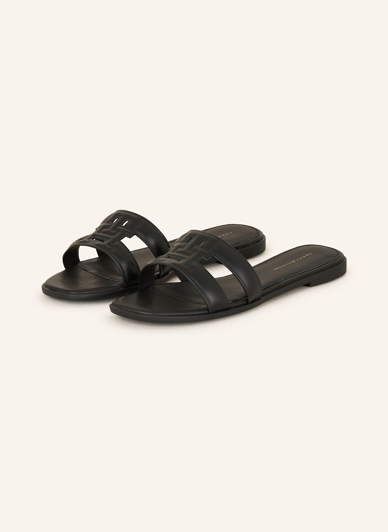 TOMMY HILFIGER mules: NOIR