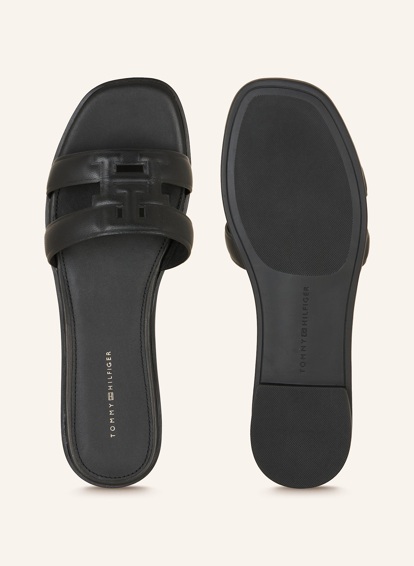 TOMMY HILFIGER mules: NOIR