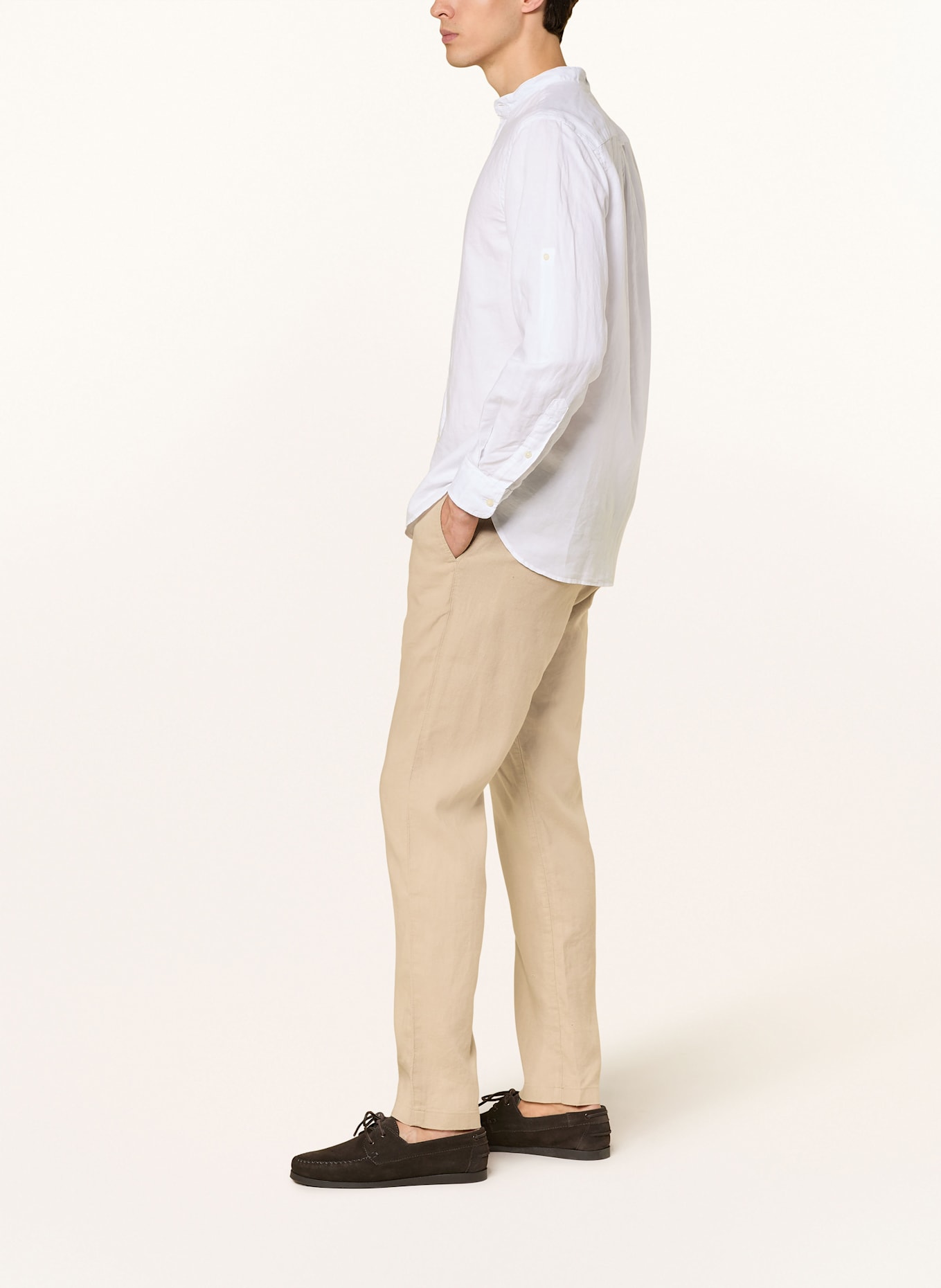 TOMMY HILFIGER Leinenhose im Jogging-Stil Extra Slim Fit: BEIGE