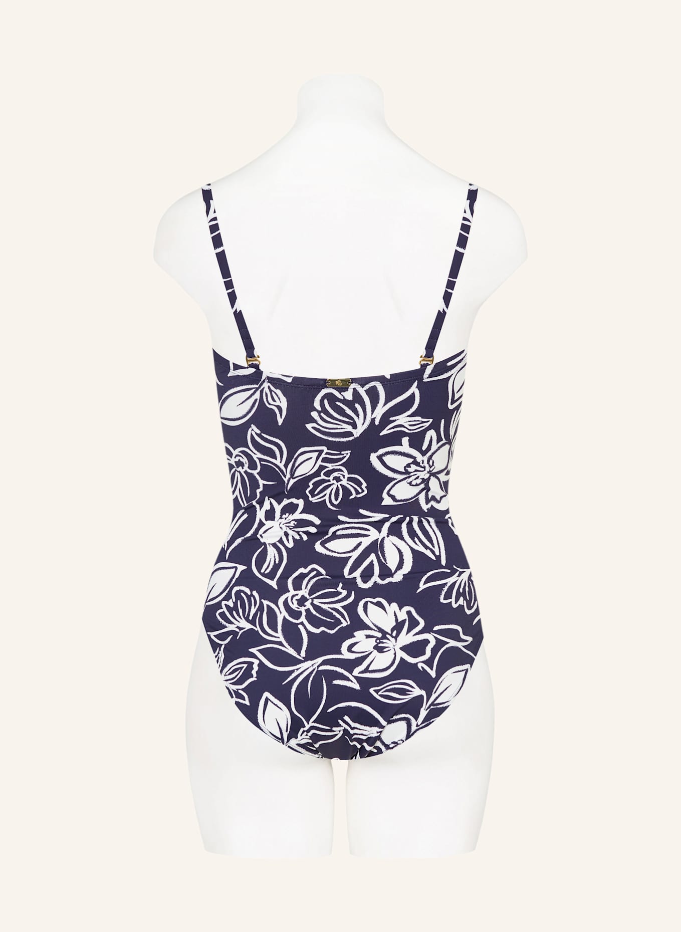 LAUREN RALPH LAUREN Badeanzug ALLORA FLORAL: DUNKELBLAU/ WEISS