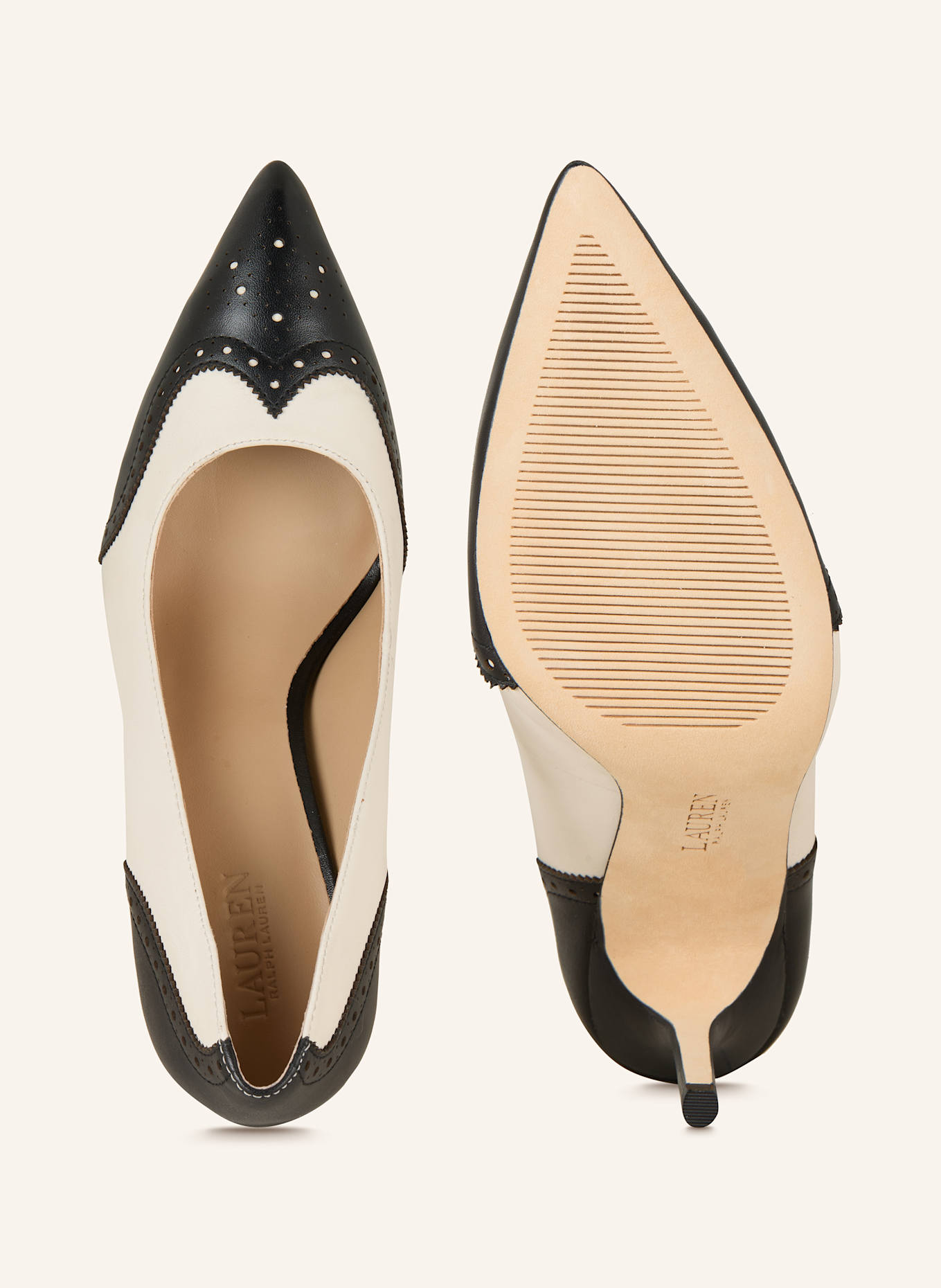 LAUREN RALPH LAUREN Pumps LYNDEN: ECRU/ SCHWARZ