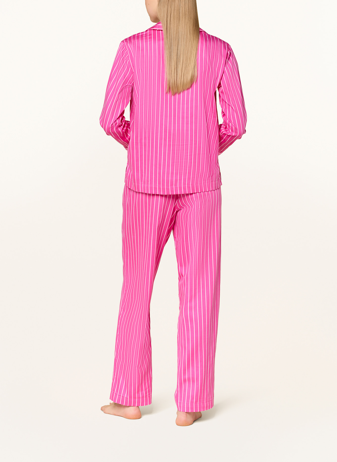 LAUREN RALPH LAUREN Schlafanzug: PINK/ WEISS