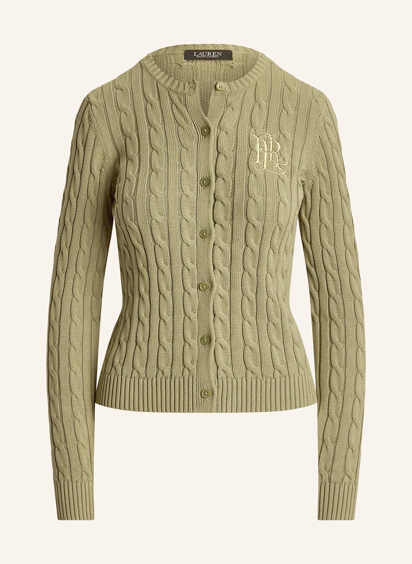 LAUREN RALPH LAUREN Strickjacke: KHAKI
