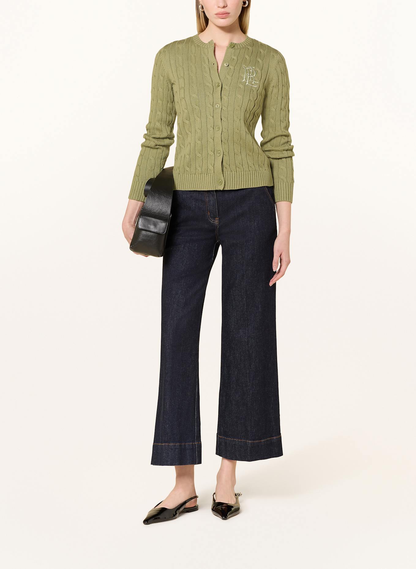 LAUREN RALPH LAUREN Strickjacke: KHAKI