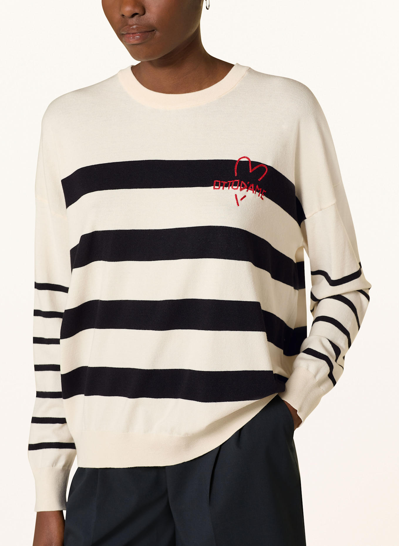 ottod'ame Sweater: ECRU / BLACK