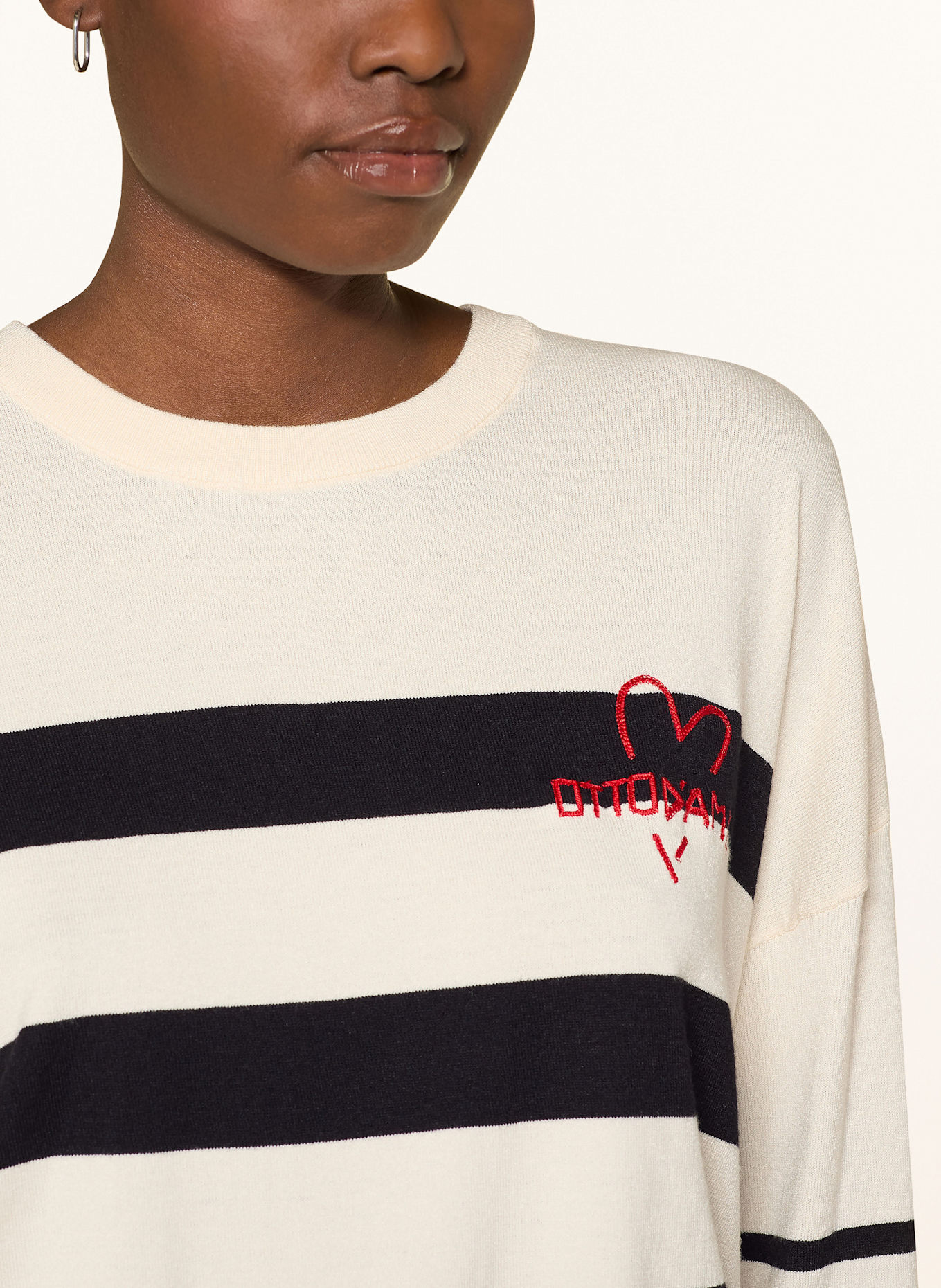 ottod'ame Sweater: ECRU / BLACK