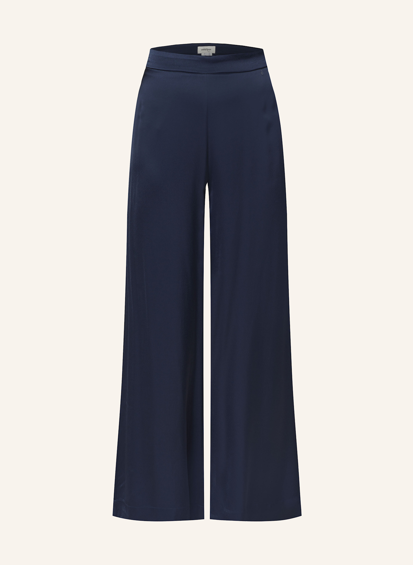 ottod'ame Marlenehose aus Satin: DUNKELBLAU