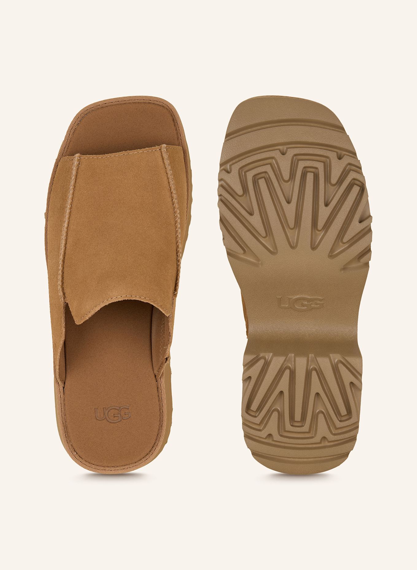 UGG Plateau-Pantoletten: COGNAC