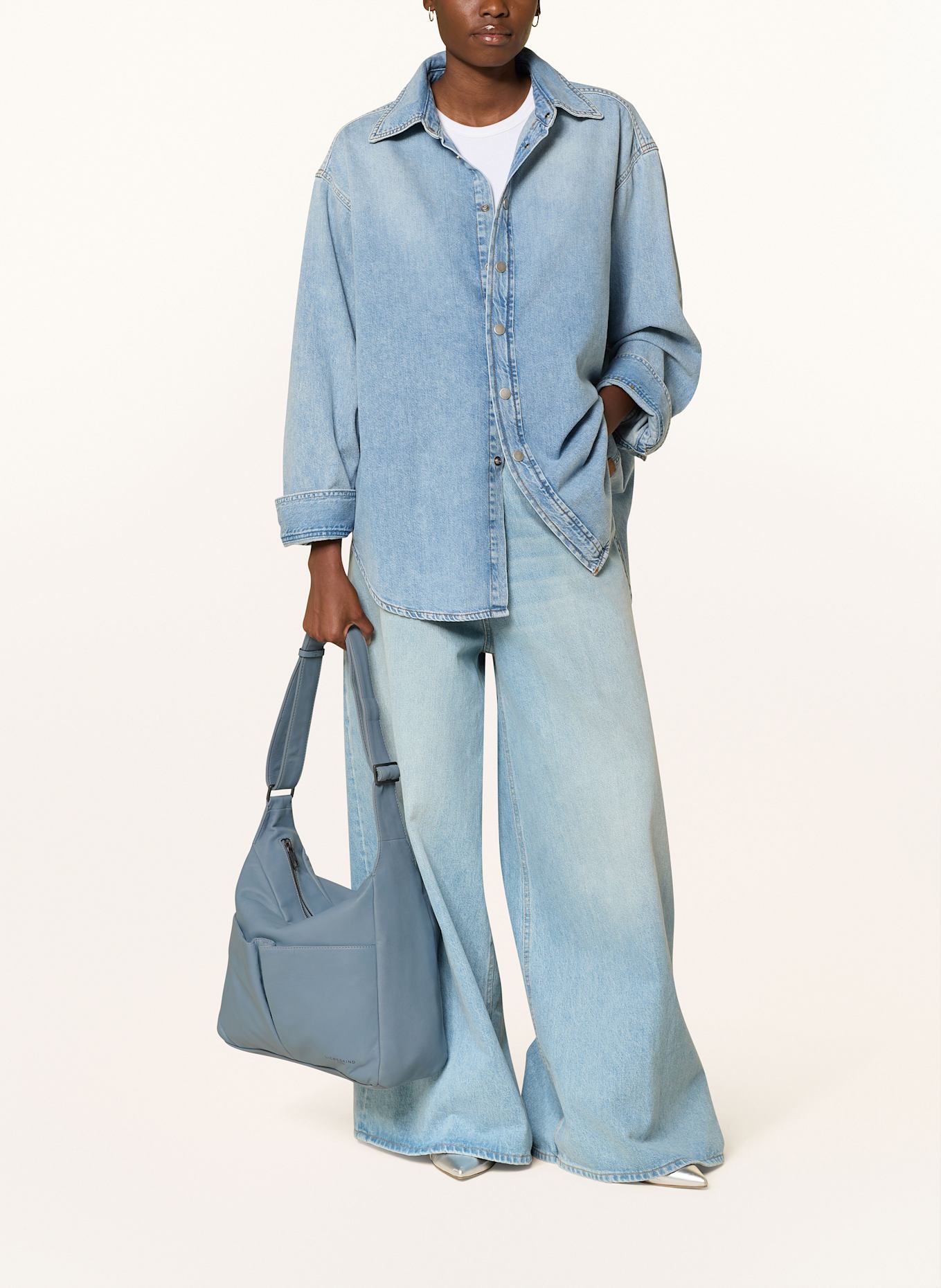 LIEBESKIND Hobo bag HERA MEDIUM: BLUE GRAY