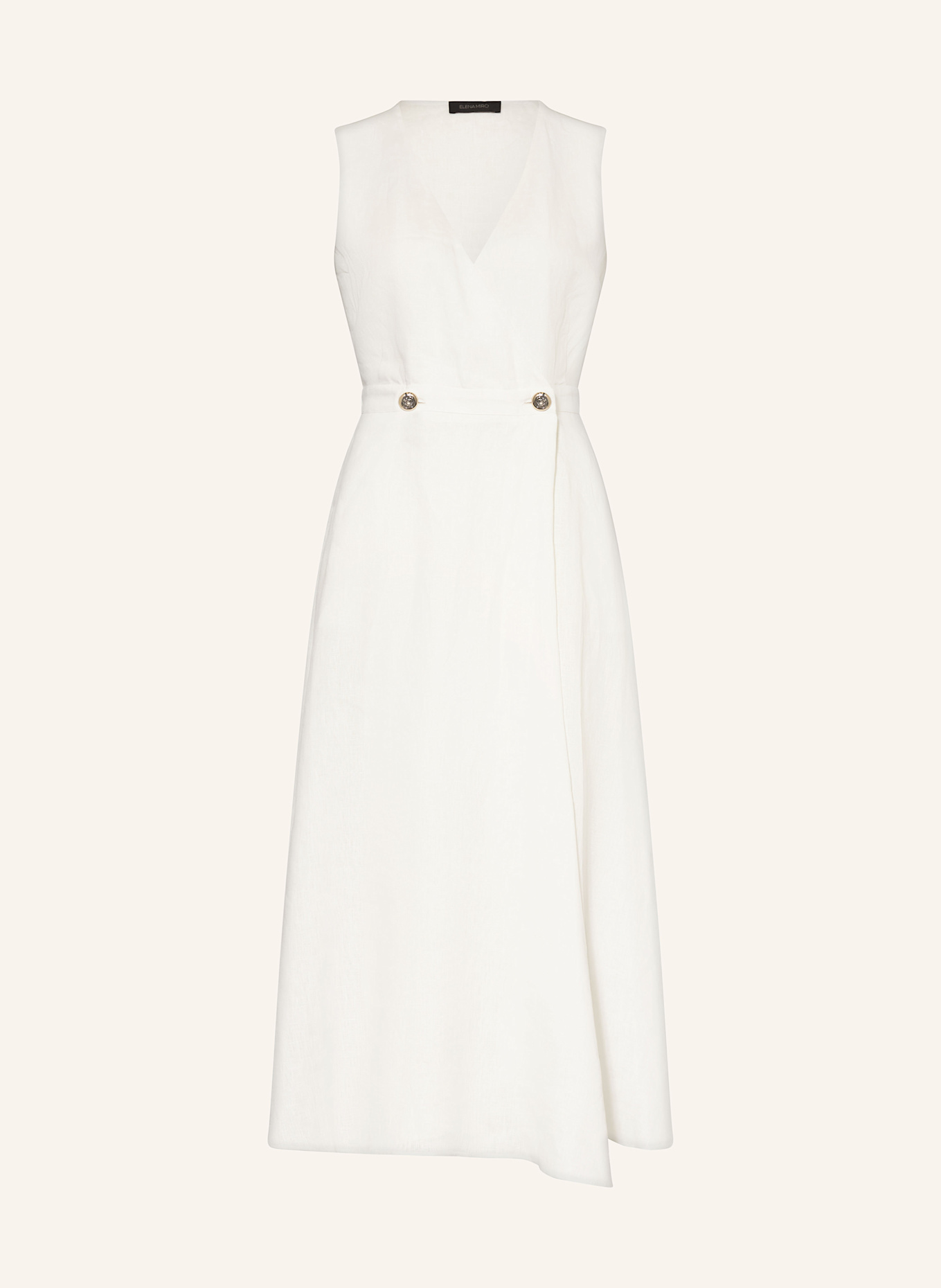 ELENA MIRO Leinenkleid: WEISS