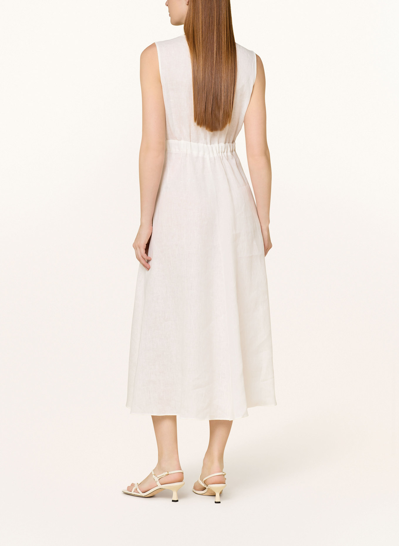 ELENA MIRO Leinenkleid: WEISS