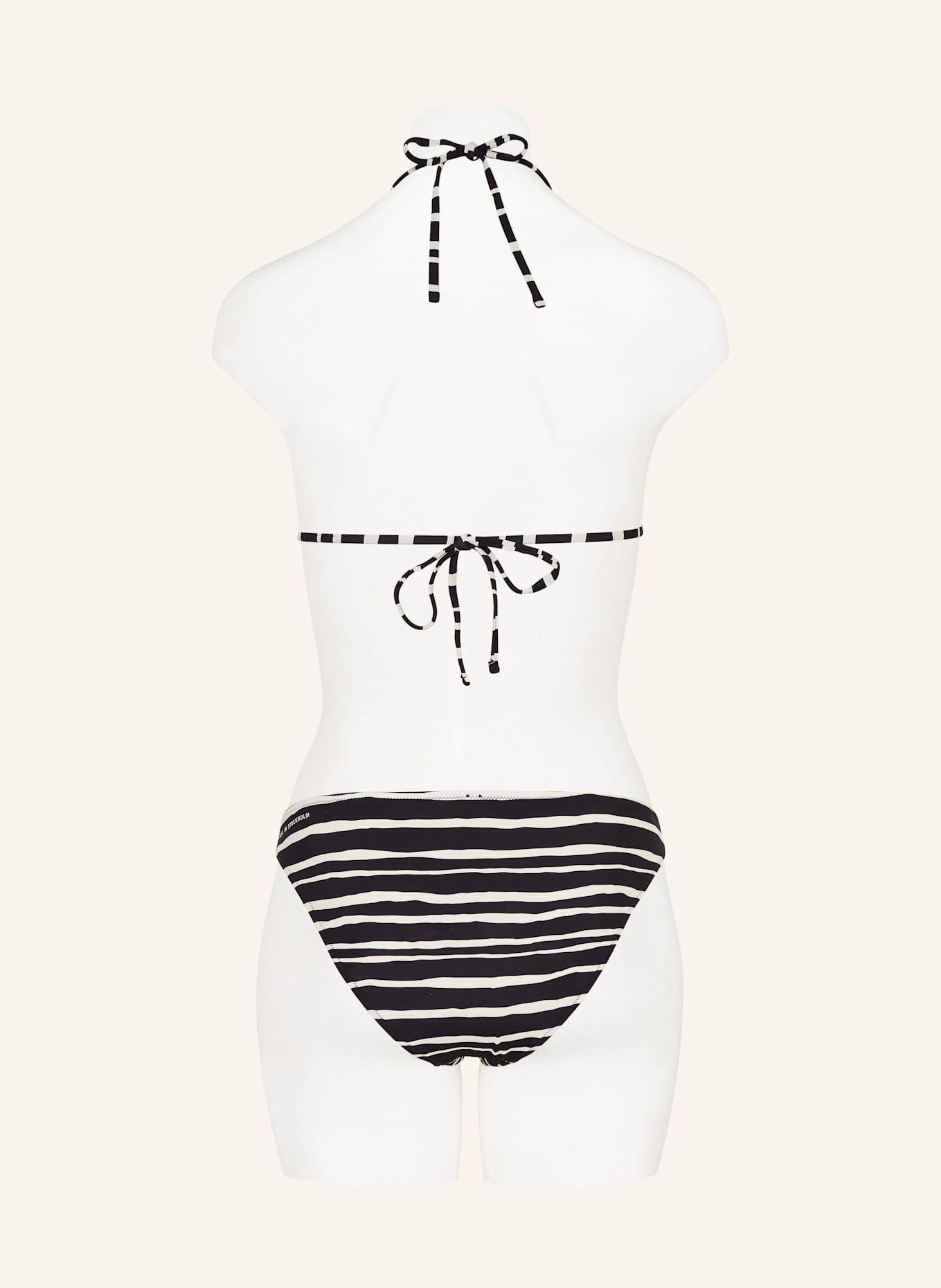 Marc O'Polo Triangle bikini top: BLACK / ECRU