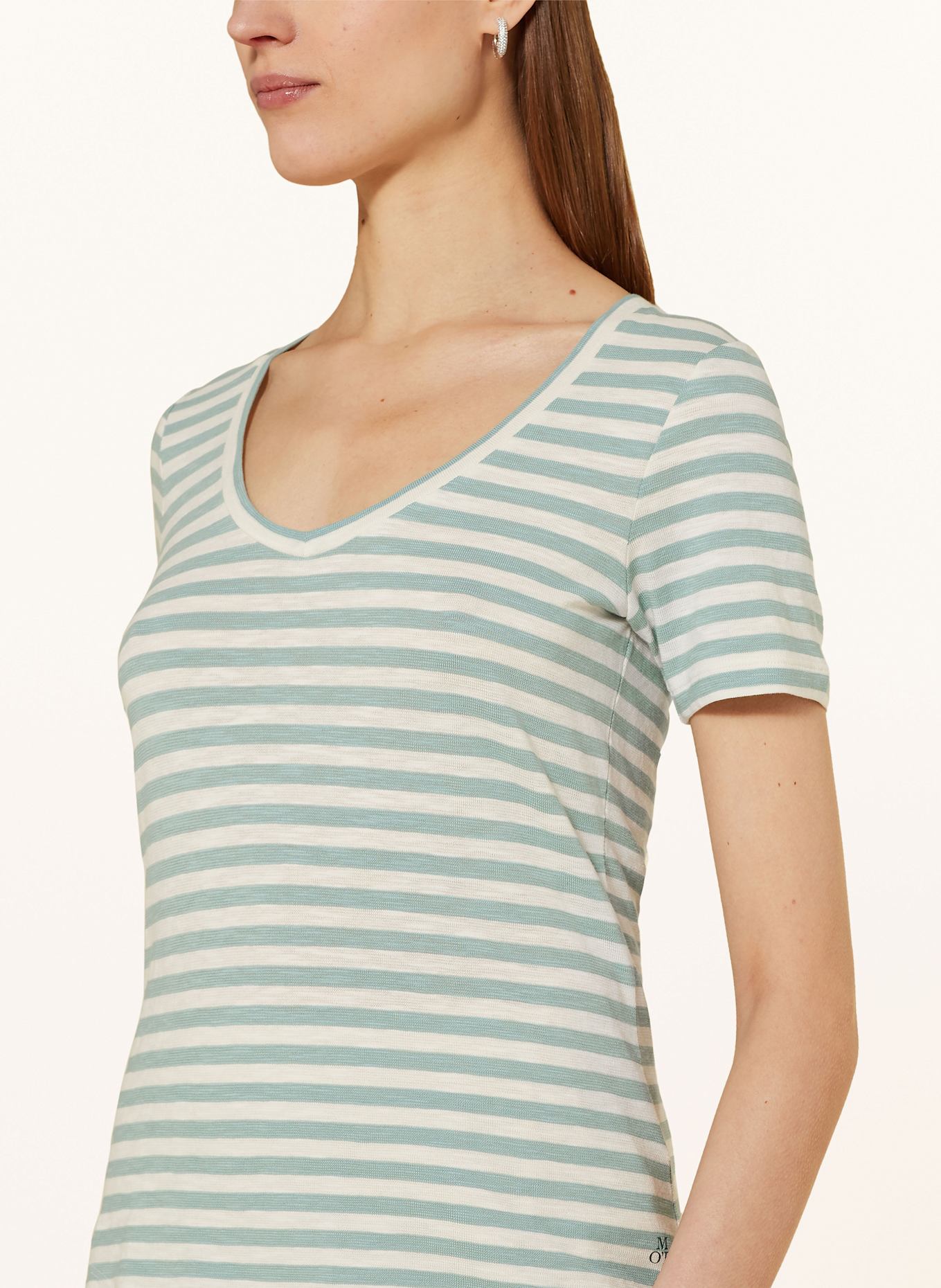 Marc O'Polo T-shirt: ECRU / MINT