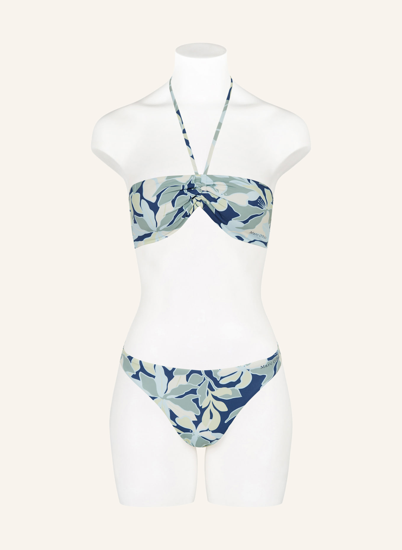 Marc O'Polo Bandeau-Bikini-Top: BLAU/ MINT/ HELLGELB