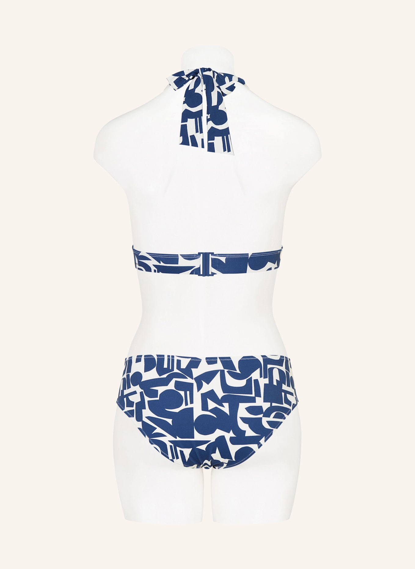 Marc O'Polo Neckholder-Bikini-Top: DUNKELBLAU / WEISS