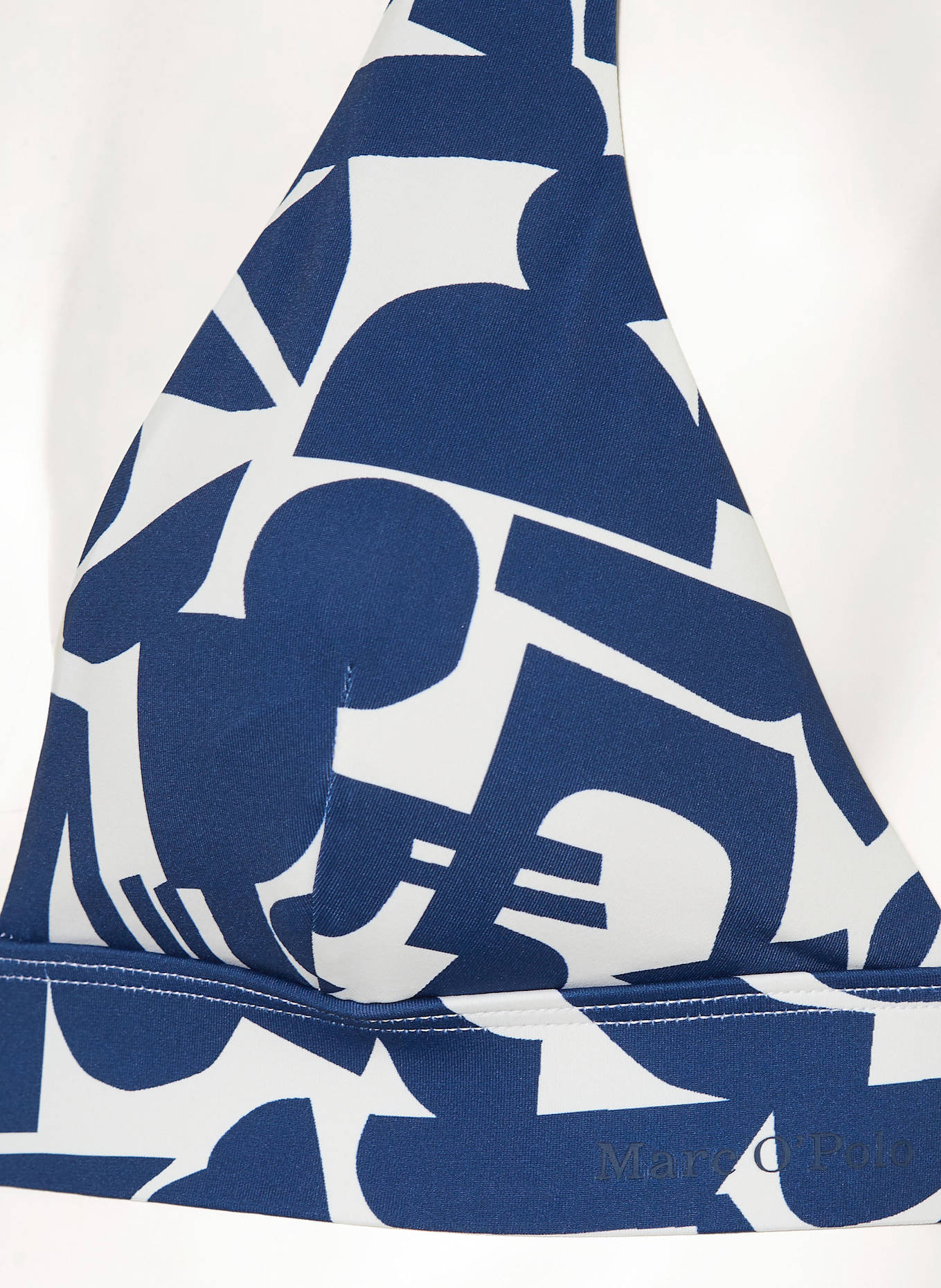 Marc O'Polo Neckholder-Bikini-Top: DUNKELBLAU / WEISS