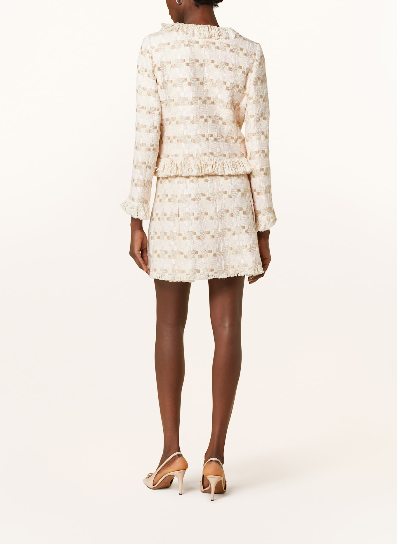 NVSCO Jupe bouclée: CRÈME / BEIGE / ROSE CLAIR